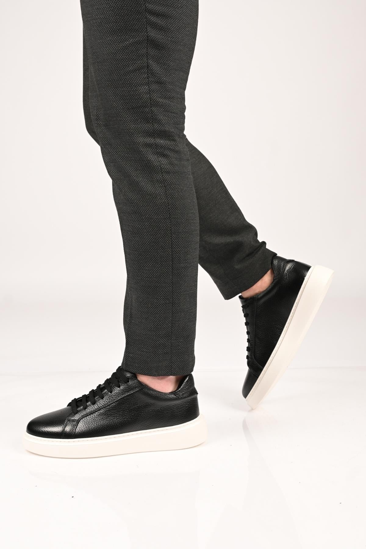 Bestello Bağcıklı Eva Taban Hakiki Deri Sneaker 174-22040 Erkek Ayakkabı174-22040_SIYAH_40Sneakers