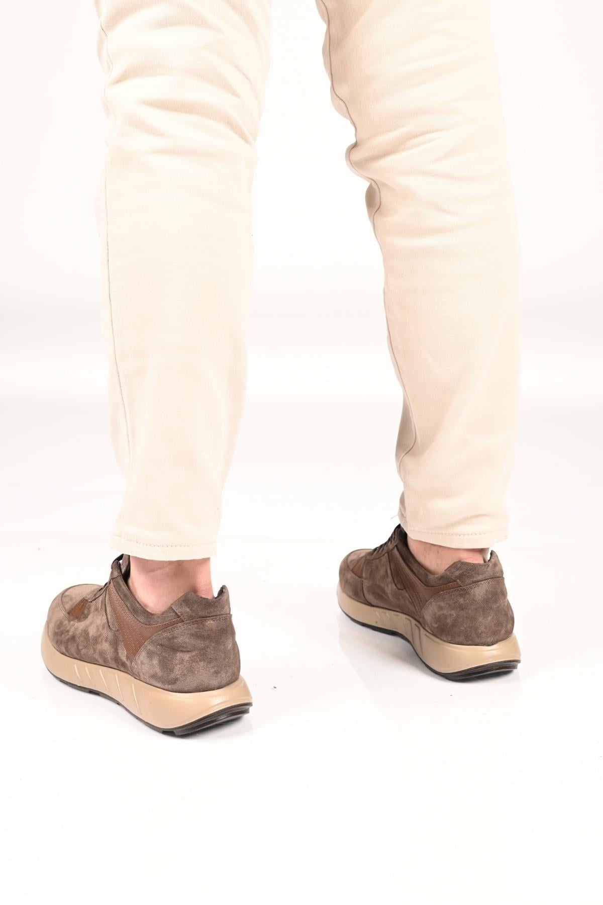 Bestello Bağcıklı Eva Taban Hakiki Deri Sneaker 172-64198 Erkek Ayakkabı172-64198_VIZON SUET_39Sneakers