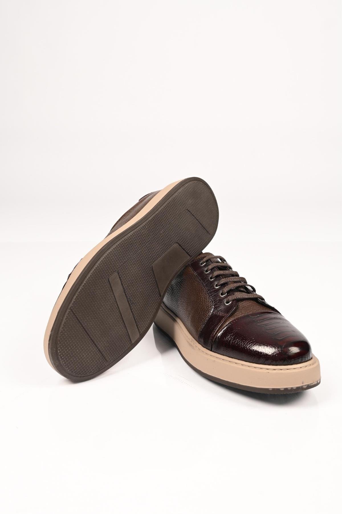Bestello Bağcıklı Eva Taban Hakiki Deri Sneaker 172-64340 Erkek Ayakkabı172-64340_KAHVE_39Sneakers