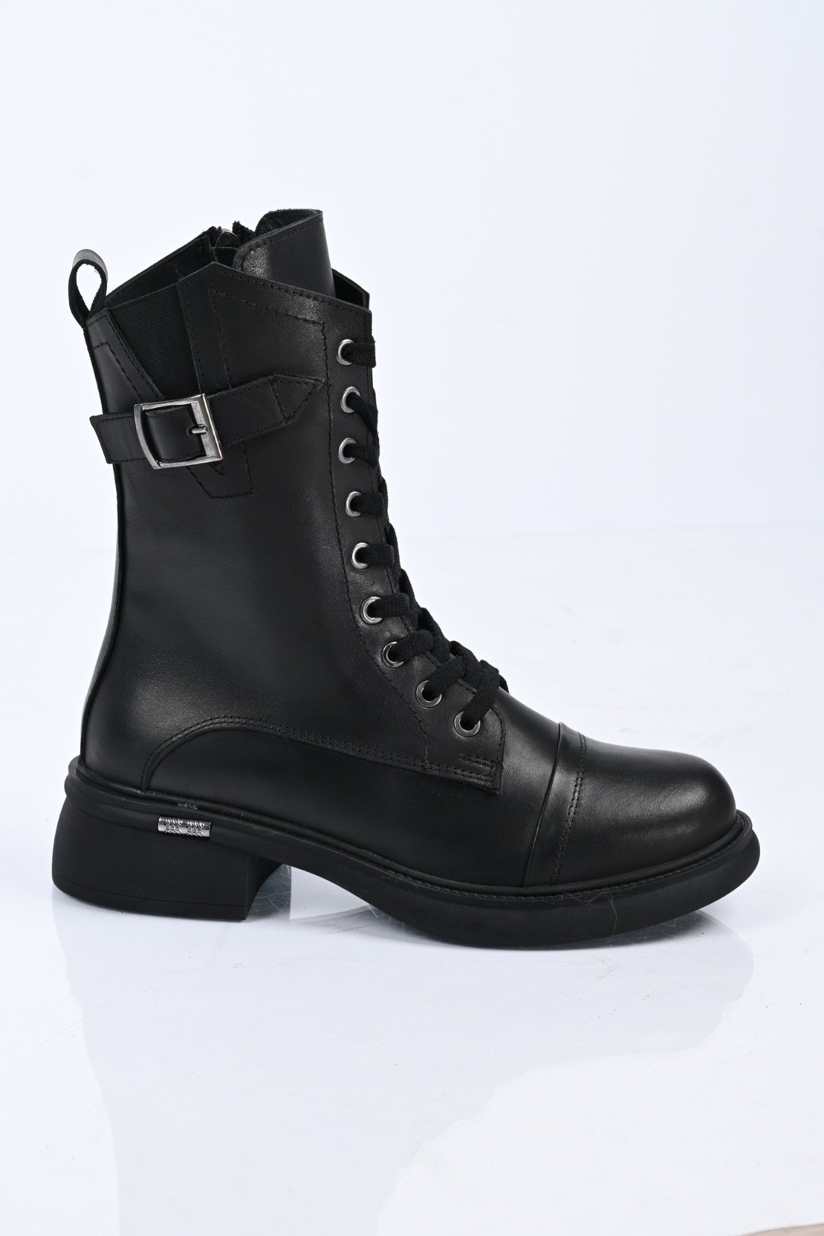 Bestello Bağcıklı Fermuarlı Hakiki Deri Casual Bot 347-7624 Kadın Bot347-7624_SIYAH_36Casual Boots