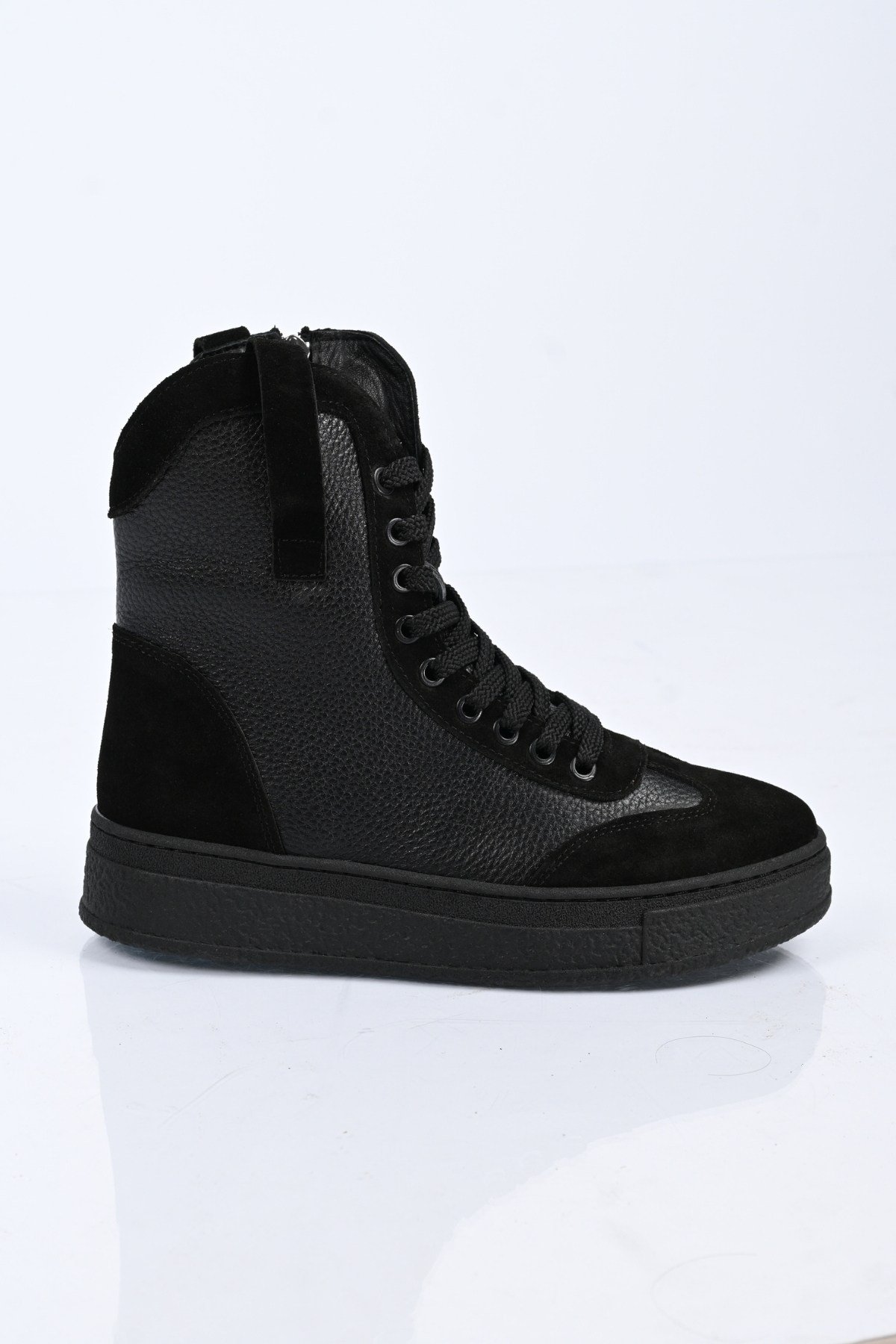 Bestello Bağcıklı Fermuarlı Hakiki Deri Casual Bot 341-3034 Kadın Bot341-3034_SIYAH_36Casual Boots