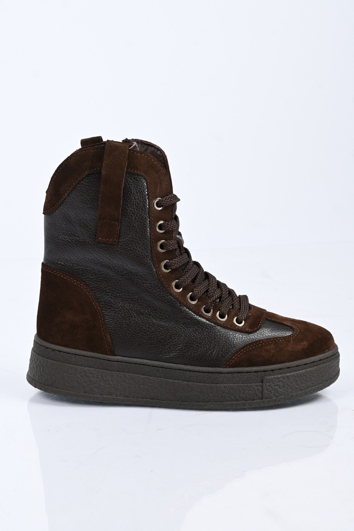 Bestello Bağcıklı Fermuarlı Hakiki Deri Casual Bot 341-3034 Kadın Bot341-3034_KAHVE_36Casual Boots