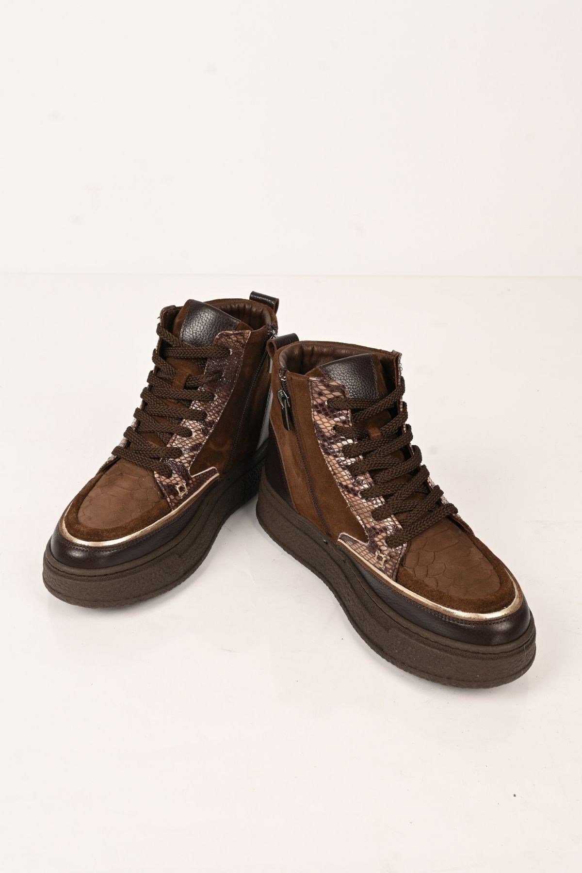 Bestello Bağcıklı Hakiki Deri Casual Bot 341-3038 Kadın Bot341-3038_KAHVE_36Casual Boots