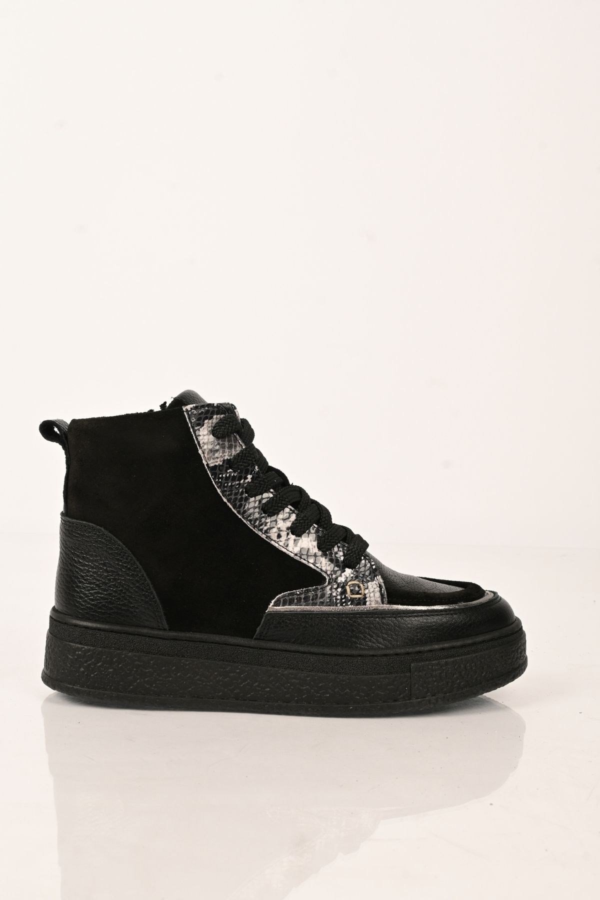 Bestello Bağcıklı Hakiki Deri Casual Bot 341-3038 Kadın Bot341-3038_SIYAH_36Casual Boots