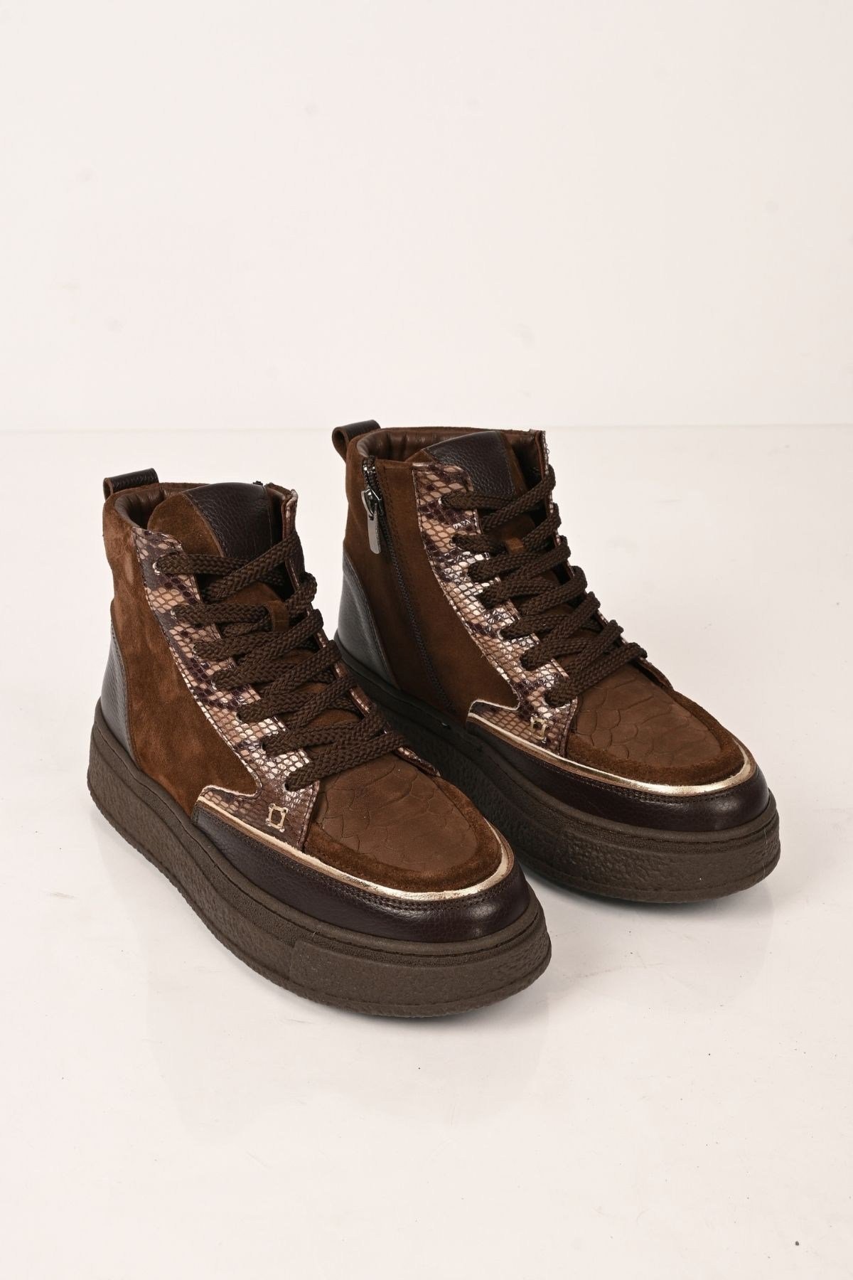Bestello Bağcıklı Hakiki Deri Casual Bot 341-3038 Kadın Bot341-3038_KAHVE_36Casual Boots