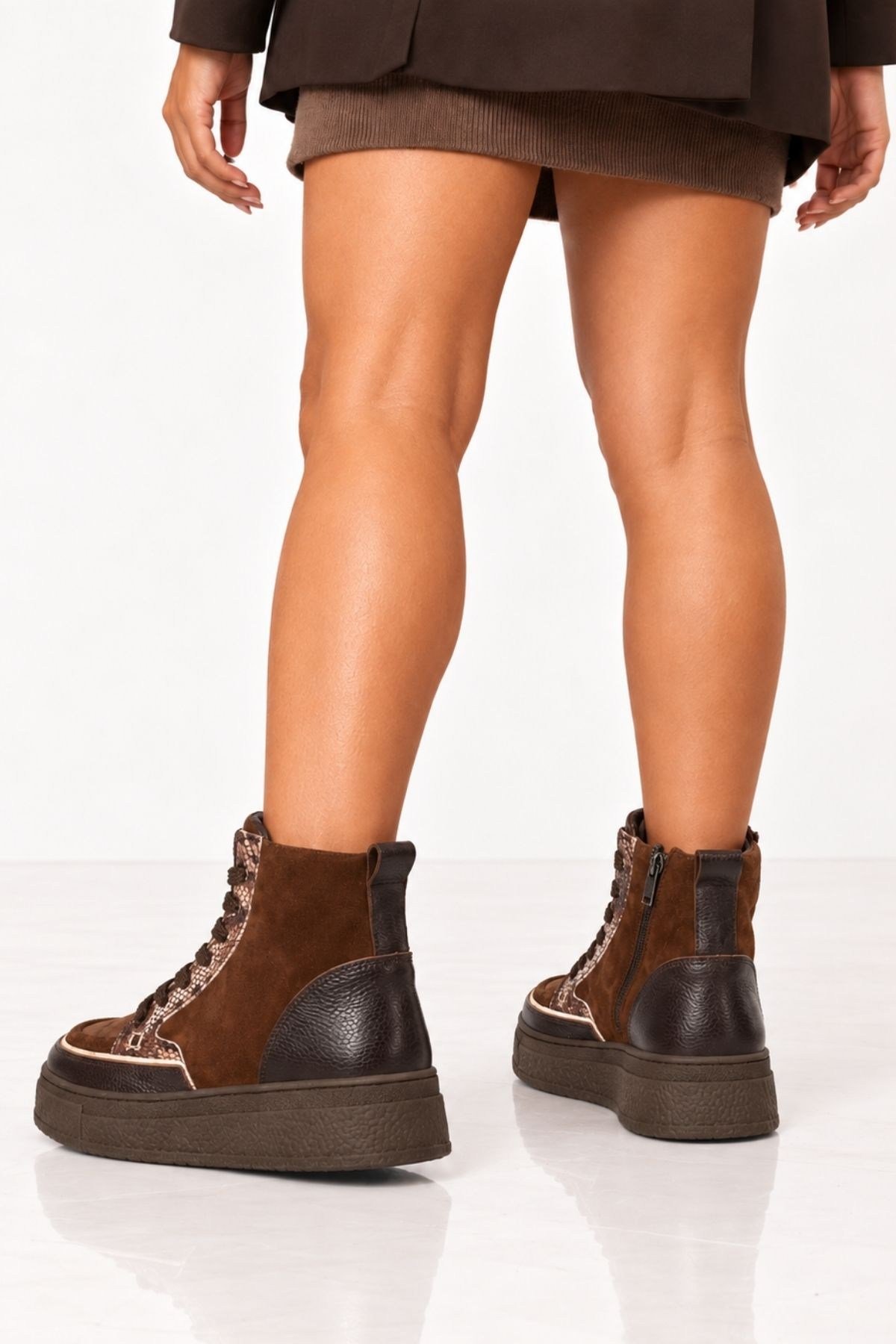Bestello Bağcıklı Hakiki Deri Casual Bot 341-3038 Kadın Bot341-3038_KAHVE_36Casual Boots