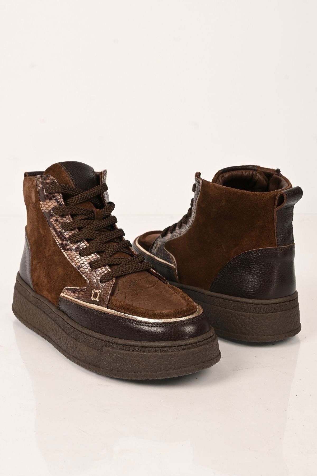 Bestello Bağcıklı Hakiki Deri Casual Bot 341-3038 Kadın Bot341-3038_KAHVE_36Casual Boots