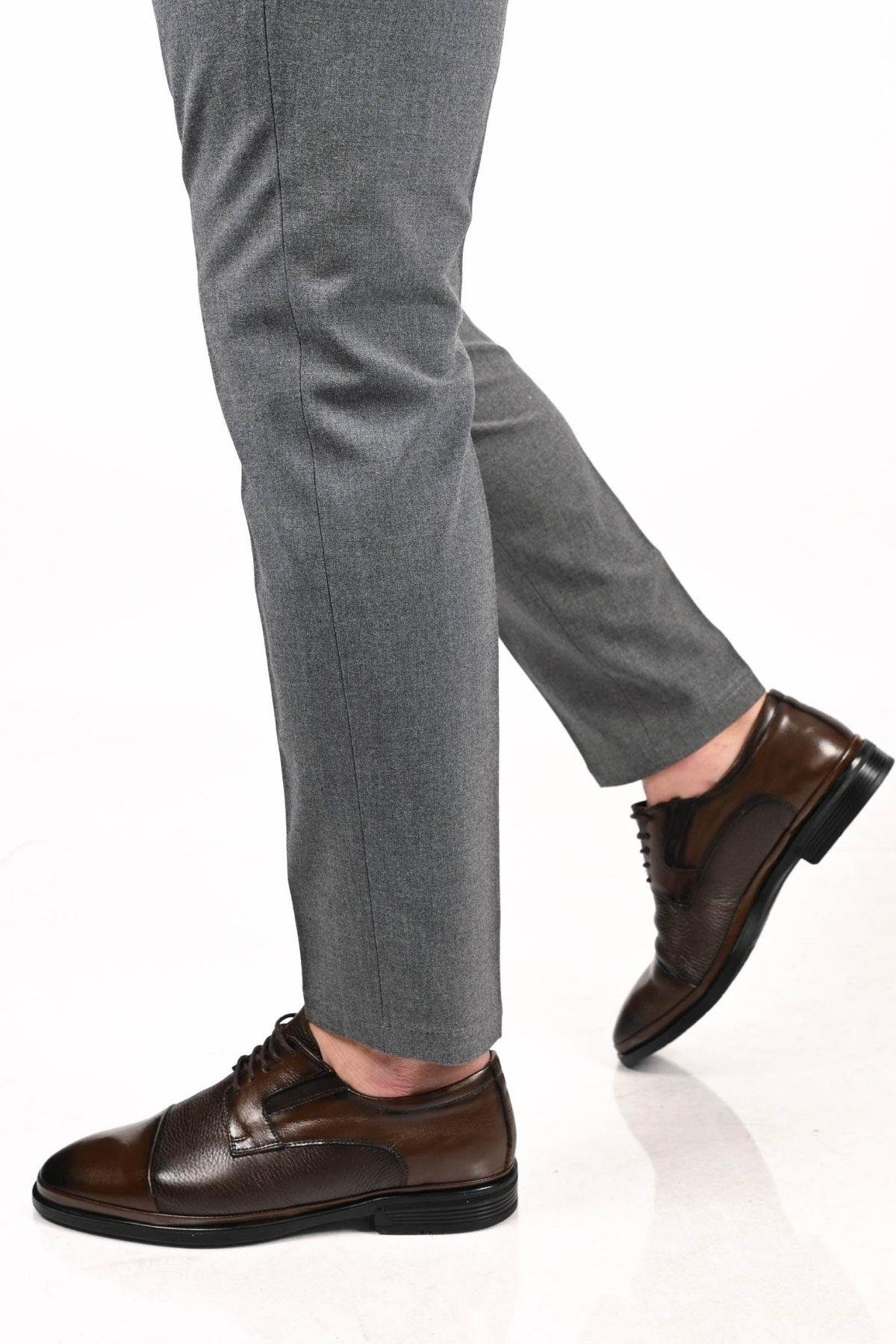 Bestello Bağcıklı Kauçuk Taban Hakiki Deri Comfort Ayakkabı 333-1490 Erkek Ayakkabı333-1490_KAHVE_39Casuals