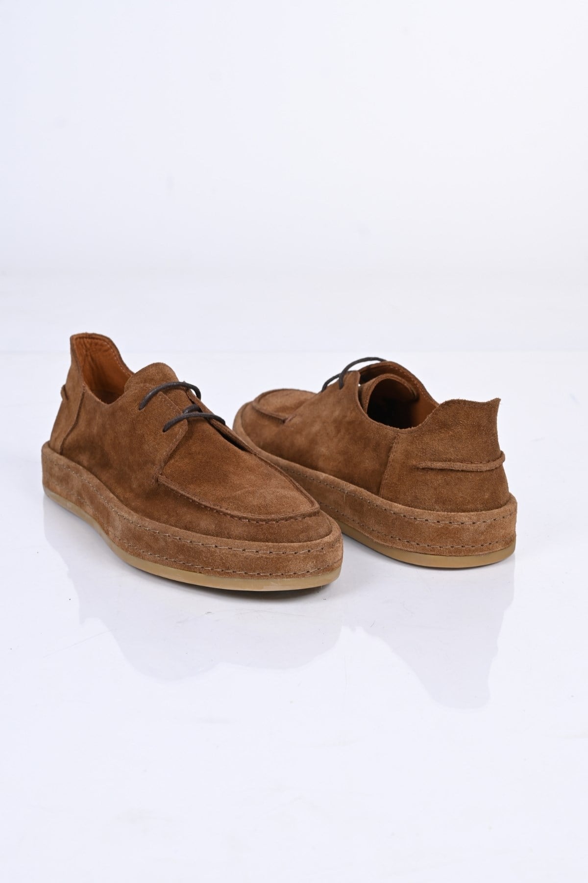 Bestello Bağcıklı Kauçuk Taban Hakiki Deri Loafer174-1875 Erkek Ayakkabı174-1875_TABA SUET_40Loafers