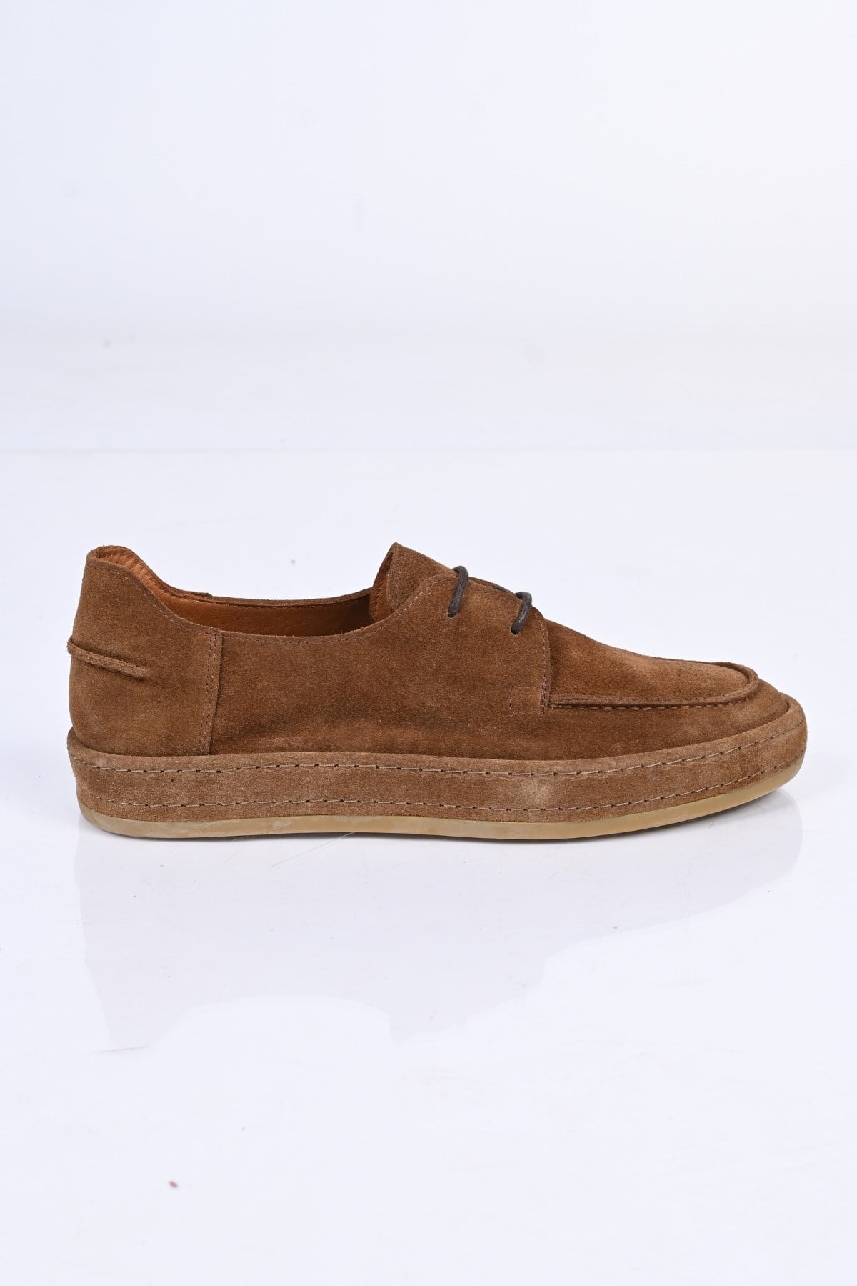 Bestello Bağcıklı Kauçuk Taban Hakiki Deri Loafer174-1875 Erkek Ayakkabı174-1875_TABA SUET_40Loafers