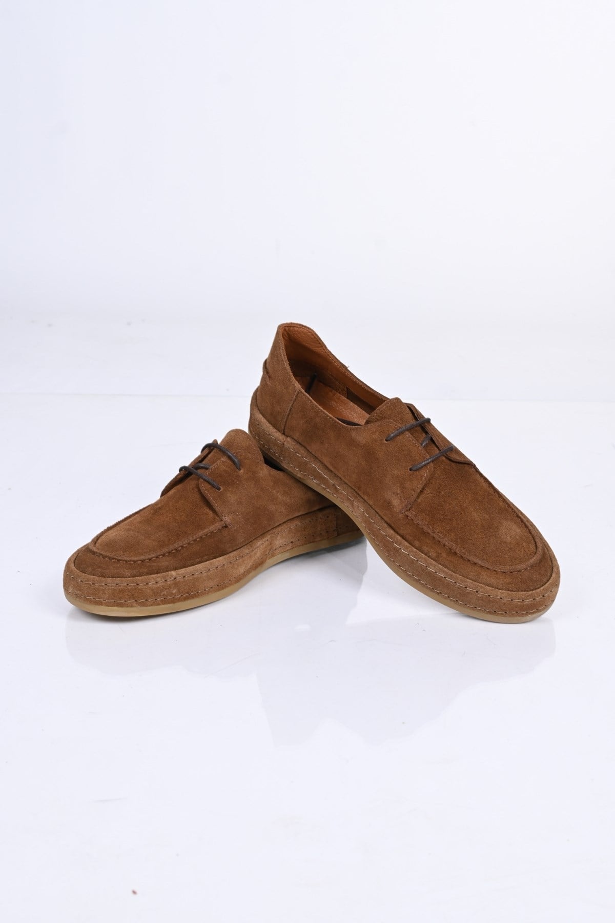Bestello Bağcıklı Kauçuk Taban Hakiki Deri Loafer174-1875 Erkek Ayakkabı174-1875_TABA SUET_40Loafers