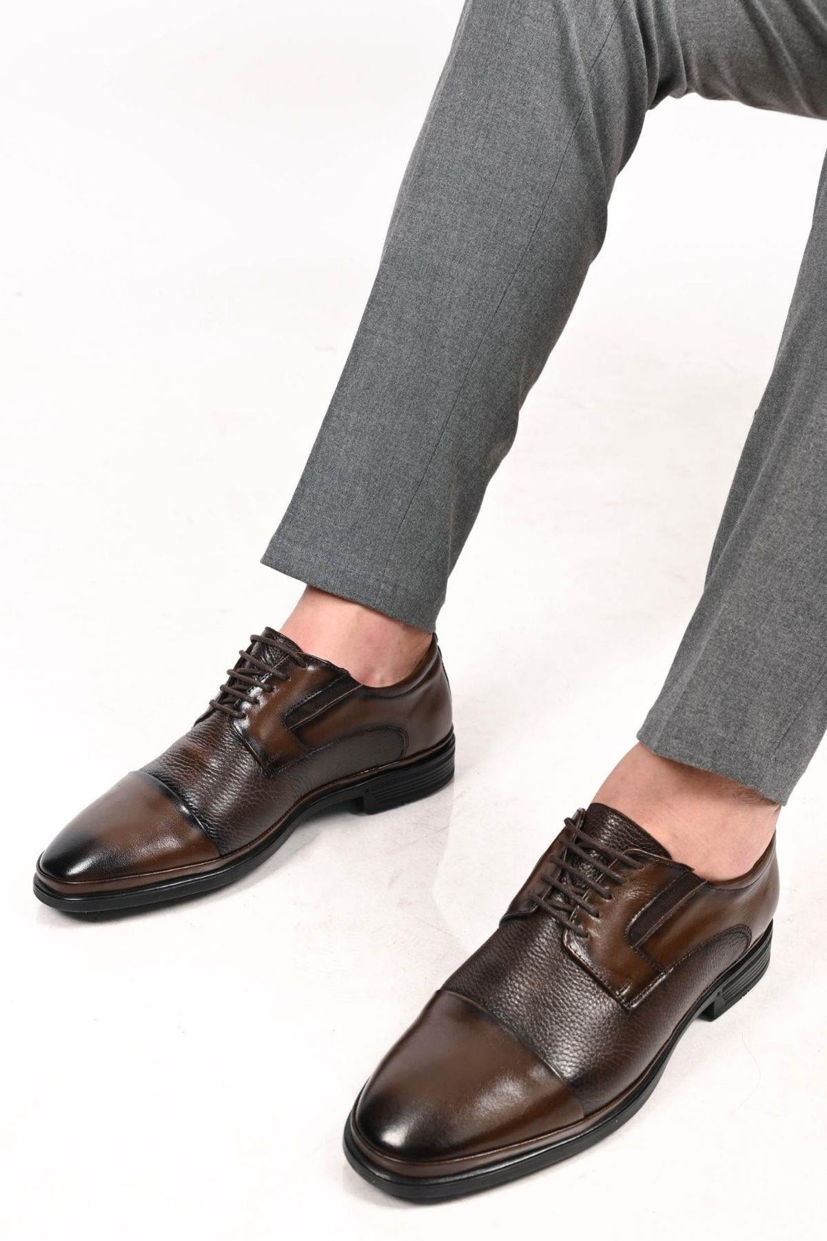 Bestello Bağcıklı Kauçuk Taban Hakiki Deri Comfort Ayakkabı 333-1490 Erkek Ayakkabı333-1490_KAHVE_39Casuals