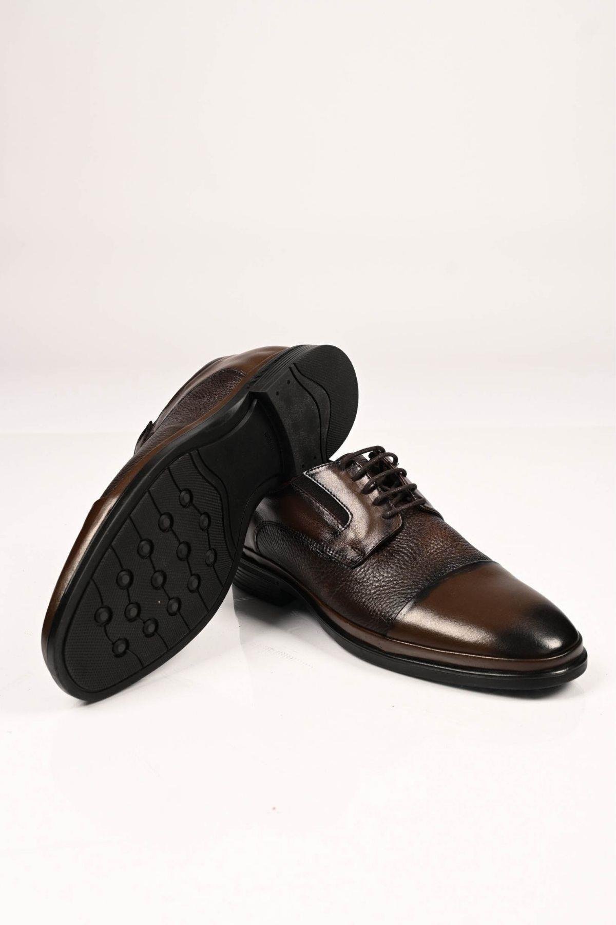 Bestello Bağcıklı Kauçuk Taban Hakiki Deri Comfort Ayakkabı 333-1490 Erkek Ayakkabı333-1490_KAHVE_39Casuals