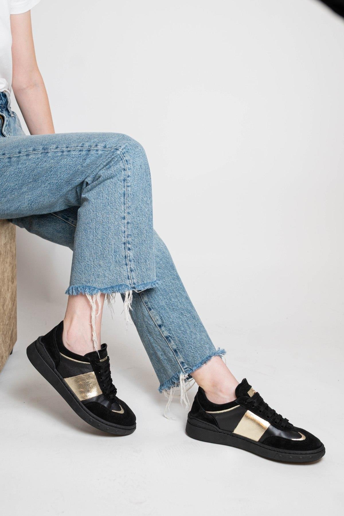 Bestello Bağcıklı Kauçuk Taban Sneaker 101-GUMK-01 Kadın Ayakkabı101-GUMK-01_SIYAH_36Sneaker