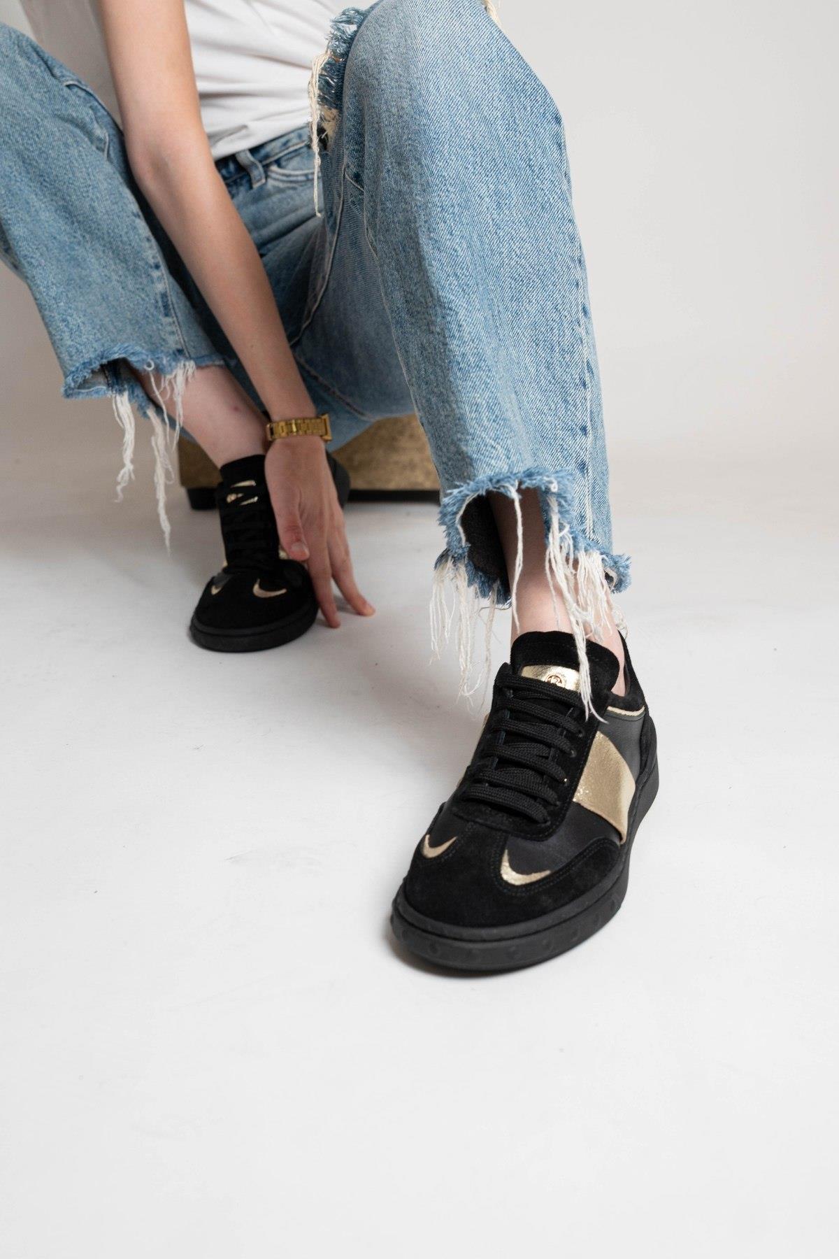 Bestello Bağcıklı Kauçuk Taban Sneaker 101-GUMK-01 Kadın Ayakkabı101-GUMK-01_SIYAH_36Sneaker