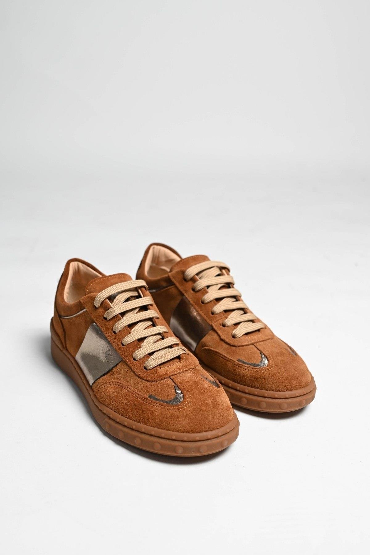 Bestello Bağcıklı Kauçuk Taban Sneaker 101-GUMK-01 Kadın Ayakkabı101-GUMK-01_TABA SUET_36Sneaker
