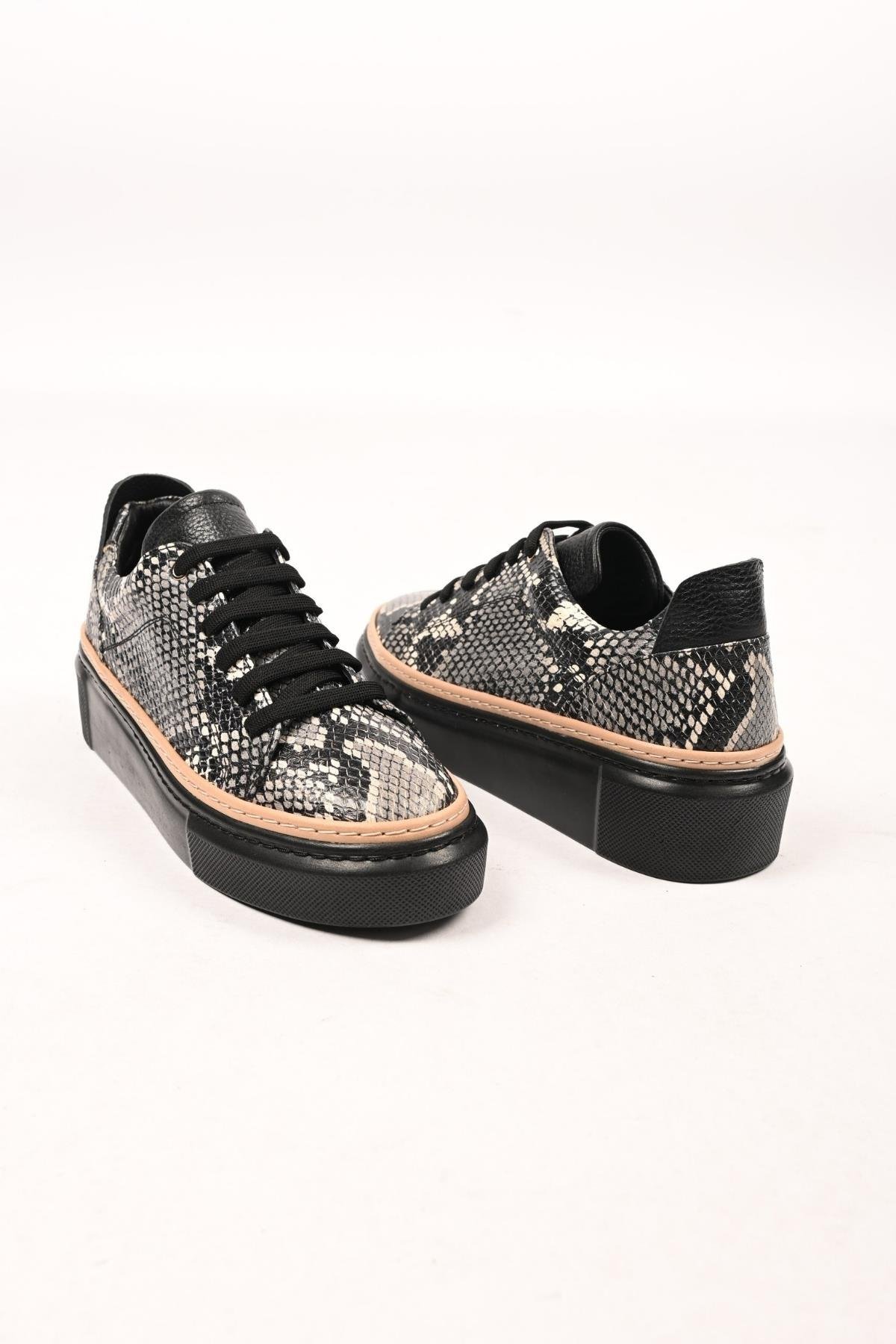 Bestello Bağcıklı Poli Taban Hakiki Deri Casual 334-5022-39 Kadın Ayakkabı334-5022-39_SIYAH YILA_36Casuals