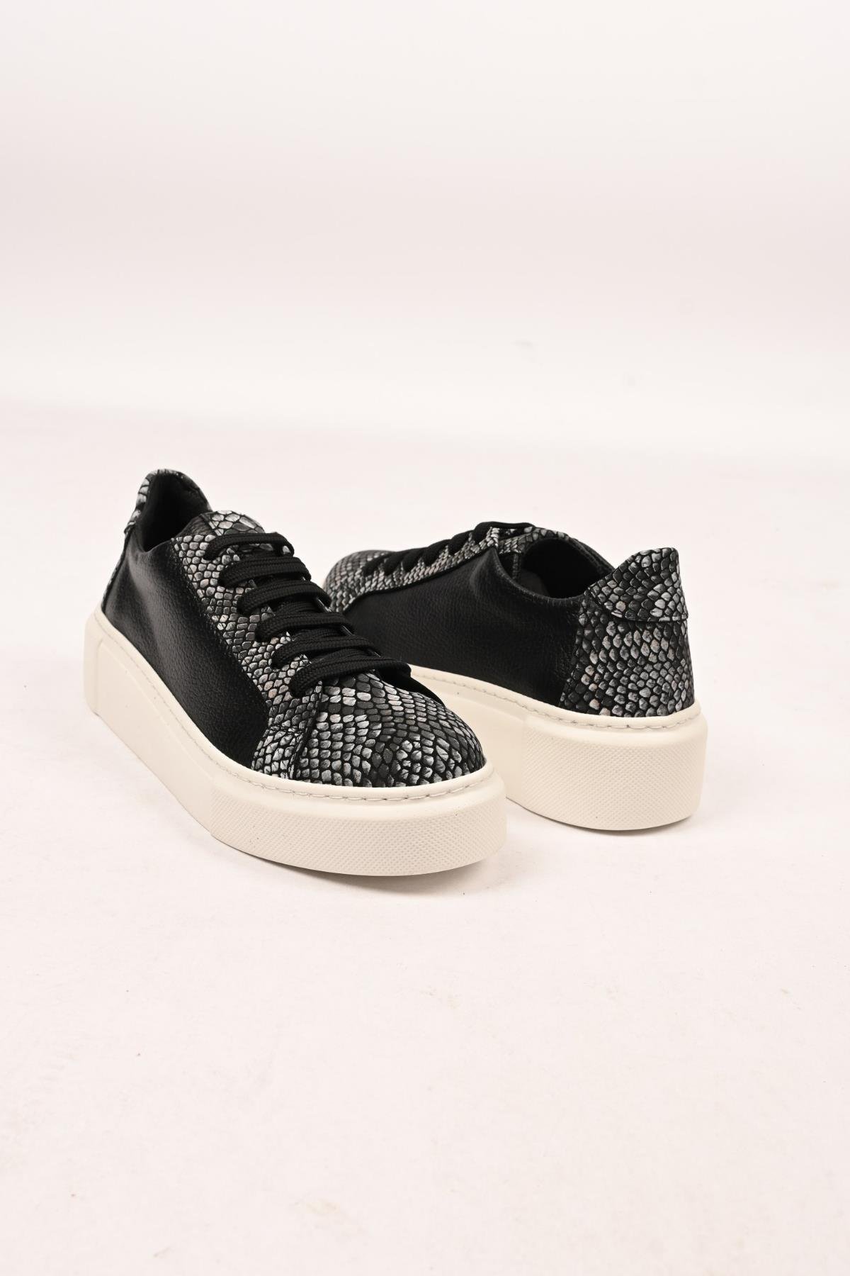 Bestello Bağcıklı Poli Taban Hakiki Deri Sneaker 101-5022-09-26K Kadın Ayakkabı101-5022-09-26K_SIYAH_36Sneaker