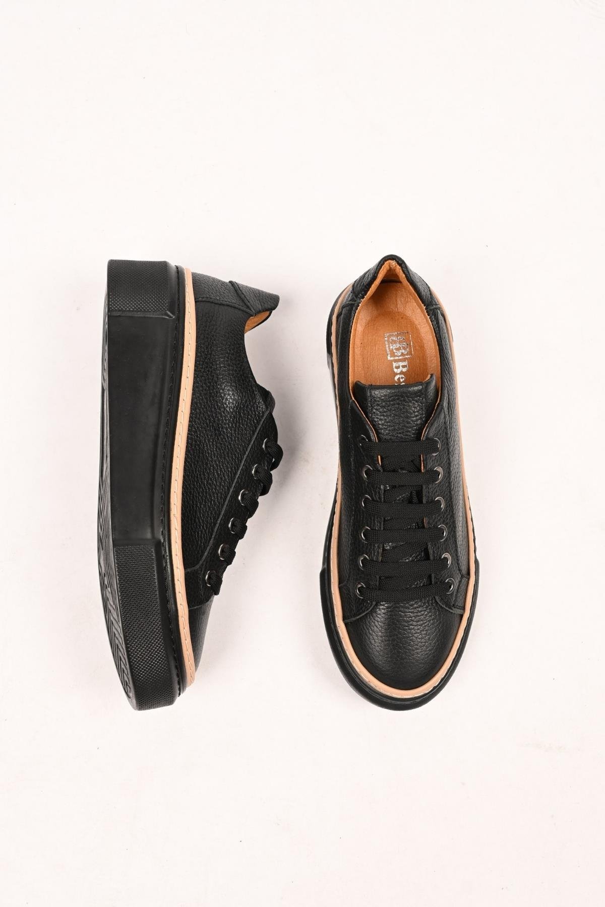 Bestello Bağcıklı Poli Taban Hakiki Deri Casual 334-5022-09 Kadın Ayakkabı334-5022-09_SIYAH_36Casuals