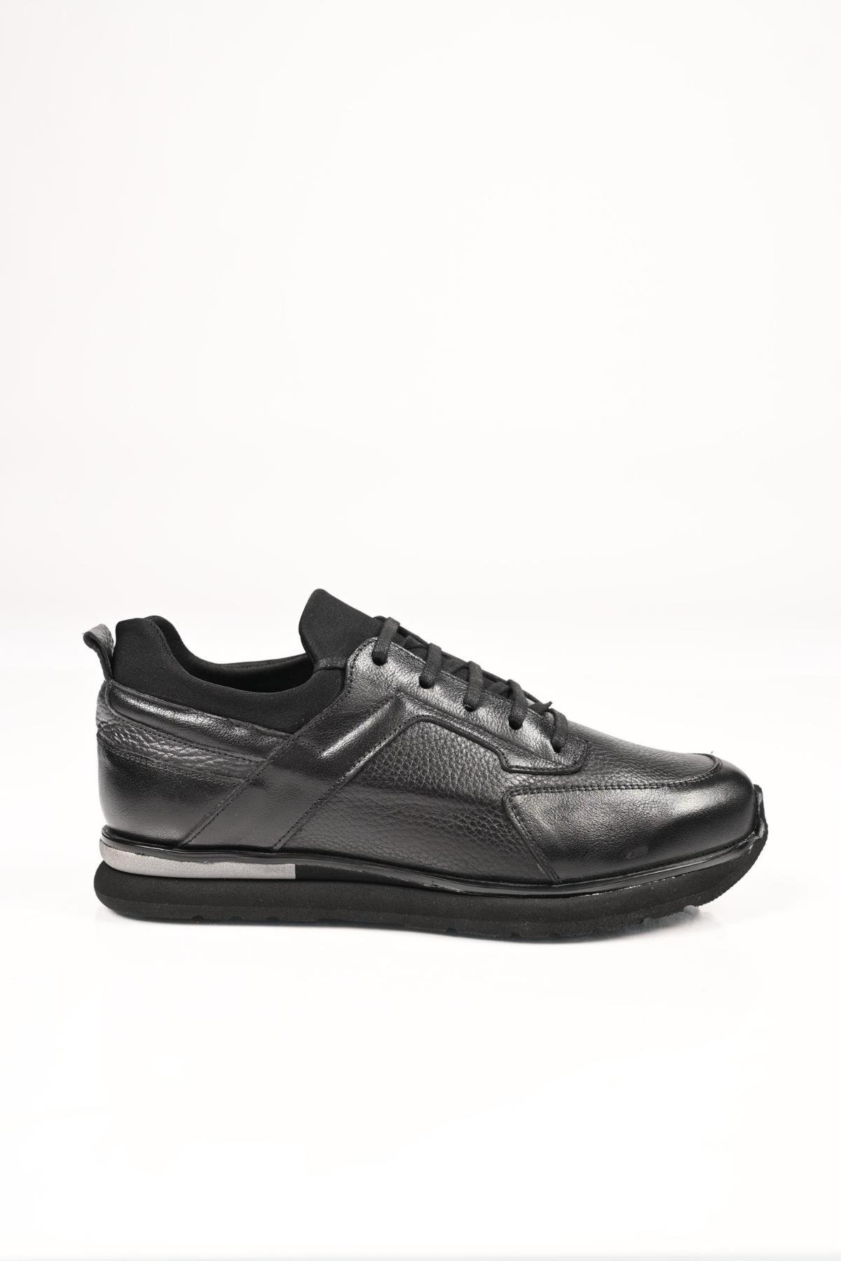 Bestello Bağcıklı Streç Detaylı Eva Taban Hakiki Deri Sneaker 172-64250 Erkek Ayakkabı172-64250_SIYAH_39Sneakers