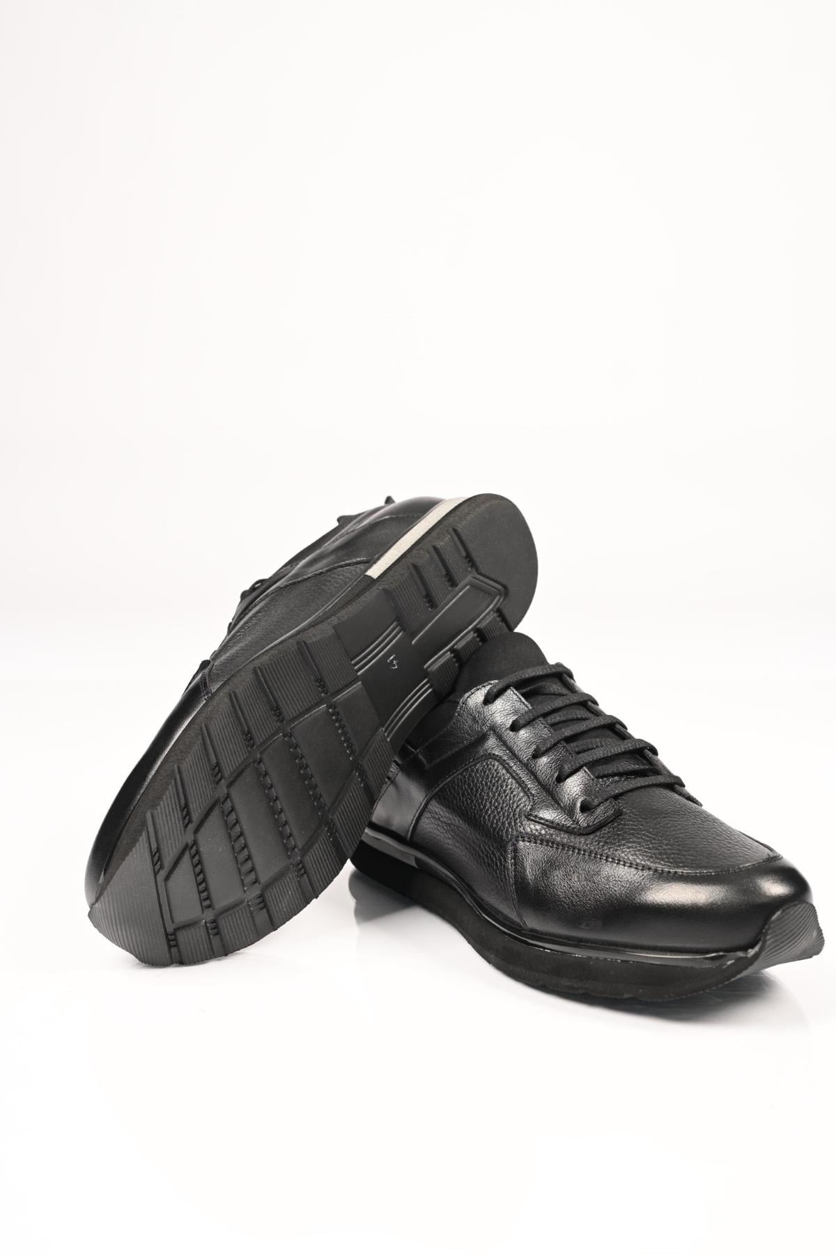 Bestello Bağcıklı Streç Detaylı Eva Taban Hakiki Deri Sneaker 172-64250 Erkek Ayakkabı172-64250_SIYAH_39Sneakers