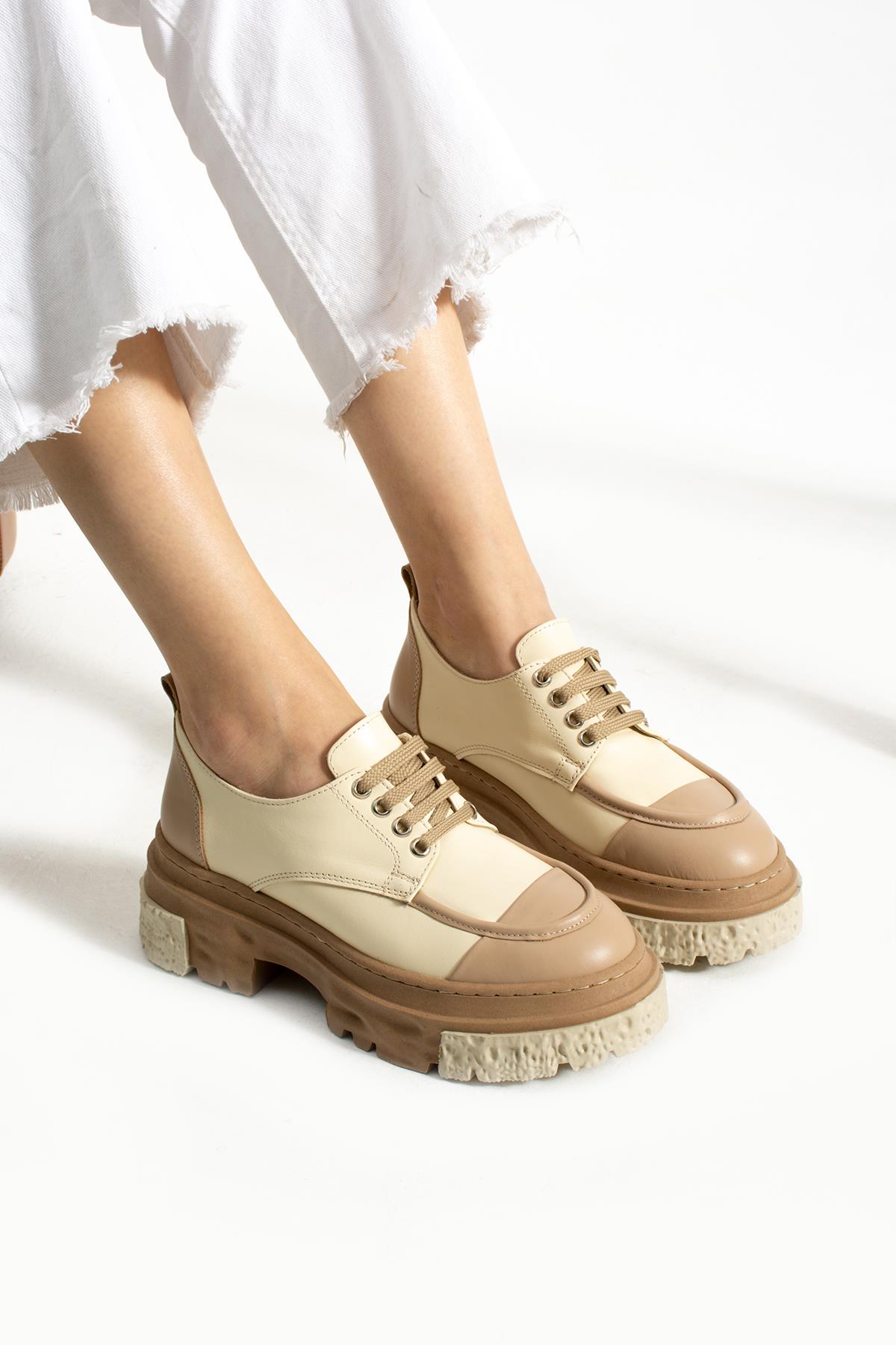 Bestello Bağcıklı Termo Taban Casual 331-7283-04 Kadın Ayakkabı331-7283-04_BEJ_36Casuals