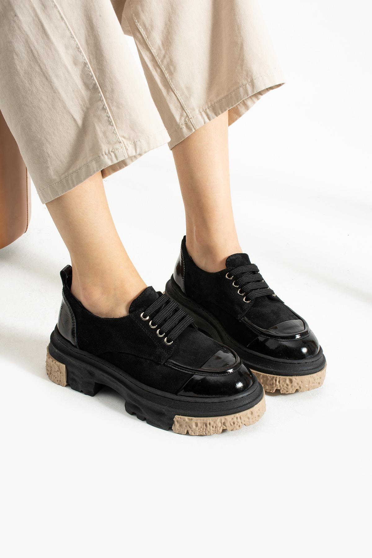 Bestello Bağcıklı Termo Taban Casual 331-7283-04 Kadın Ayakkabı331-7283-04_SIYAH_36Casuals
