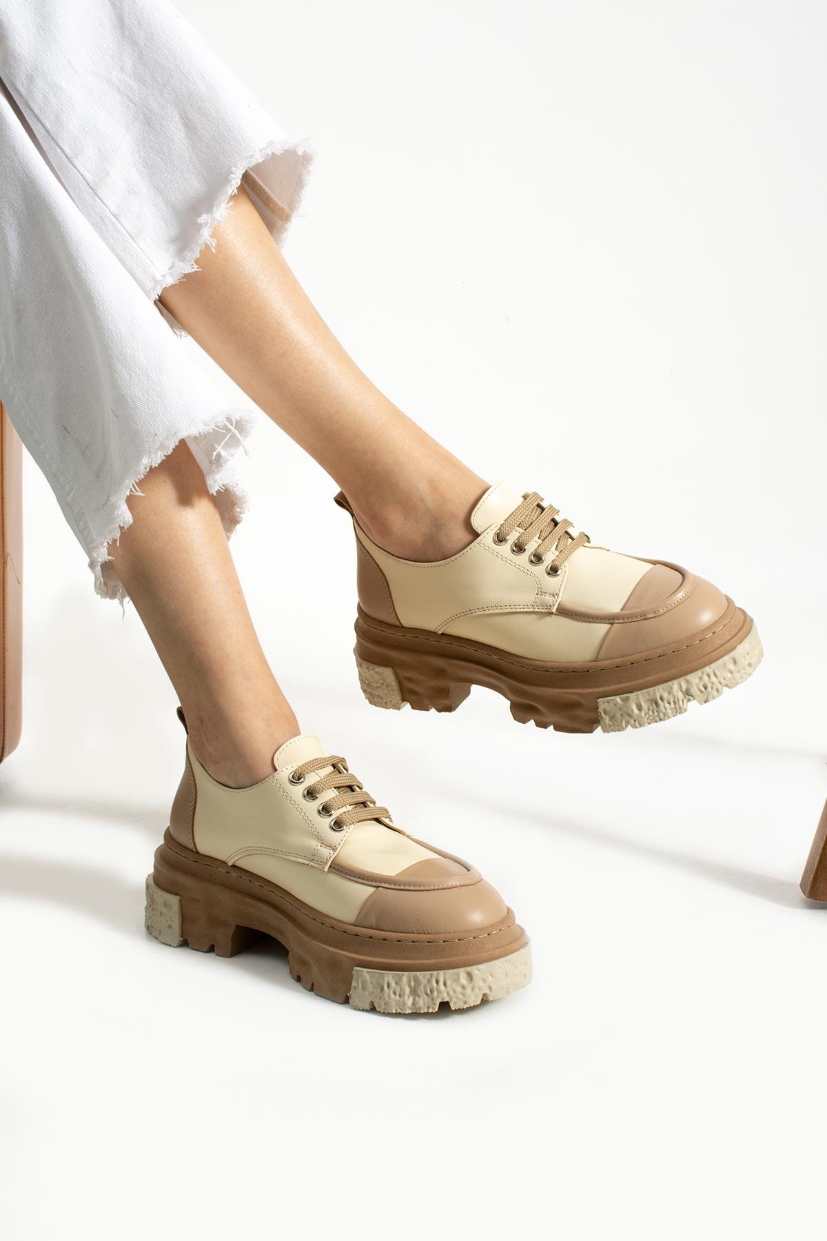 Bestello Bağcıklı Termo Taban Casual 331-7283-04 Kadın Ayakkabı331-7283-04_BEJ_36Casuals
