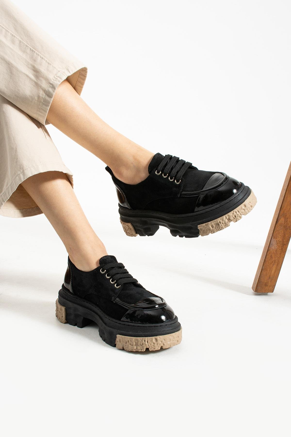 Bestello Bağcıklı Termo Taban Casual 331-7283-04 Kadın Ayakkabı331-7283-04_SIYAH_36Casuals