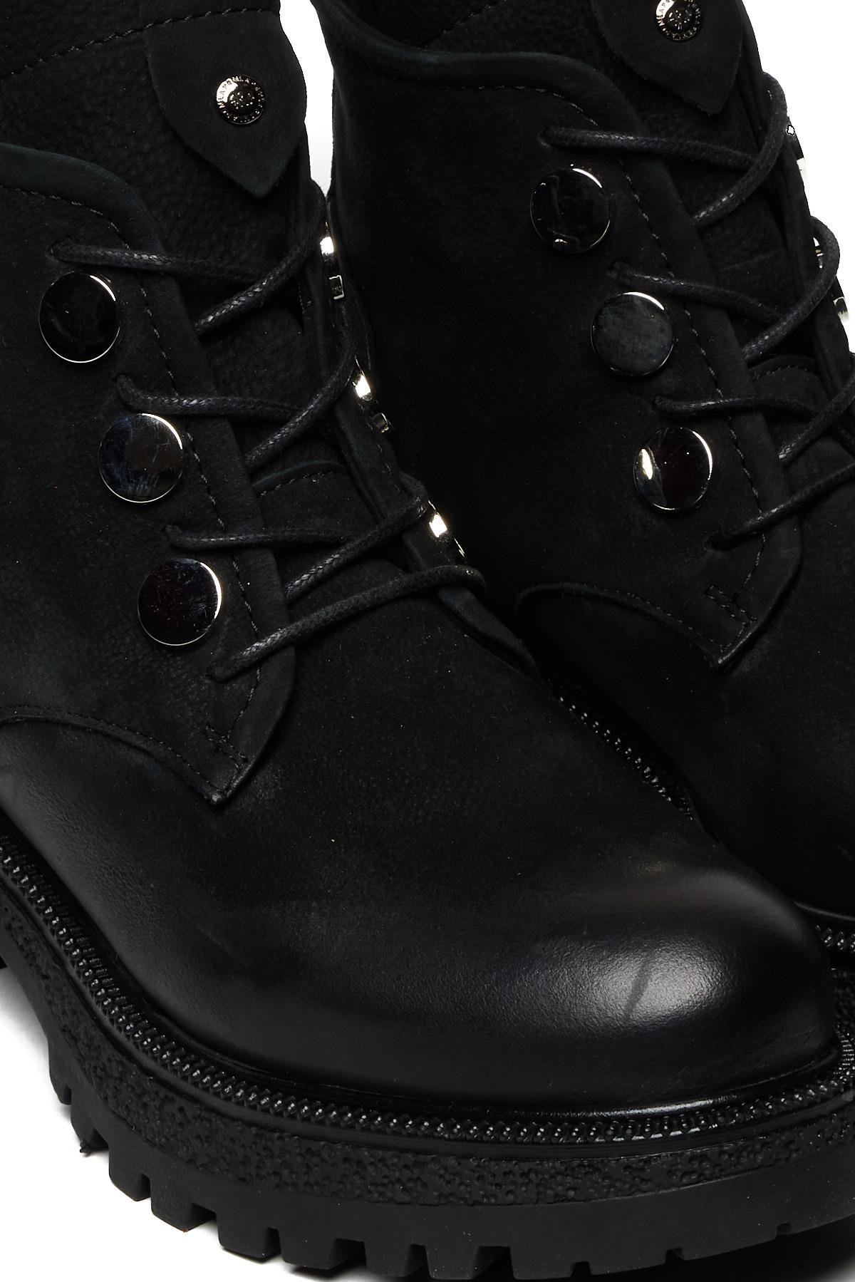 Bestello Bağcıklı Termo Taban Düz Bot 332-1050 Kadın Bot332-1050_SIYAH_36Casual Boots