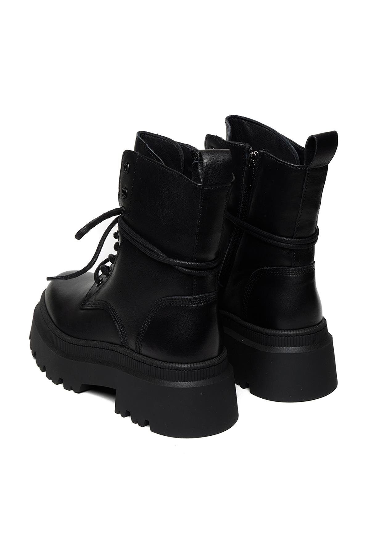 Bestello Bağcıklı Termo Taban Düz Bot 332-8040 Kadın Bot332-8040_SIYAH_36Casual Boots