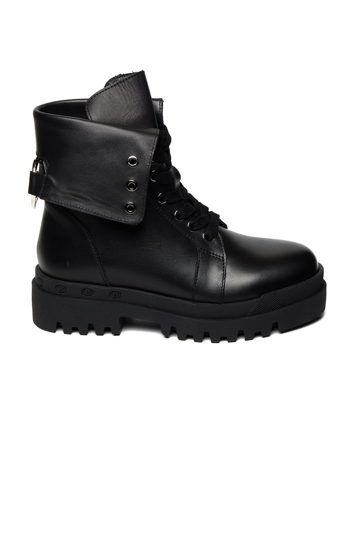 Bestello Bağcıklı Termo Taban Düz Bot 332-8070 Kadın Bot332-8070_SIYAH_36Casual Boots