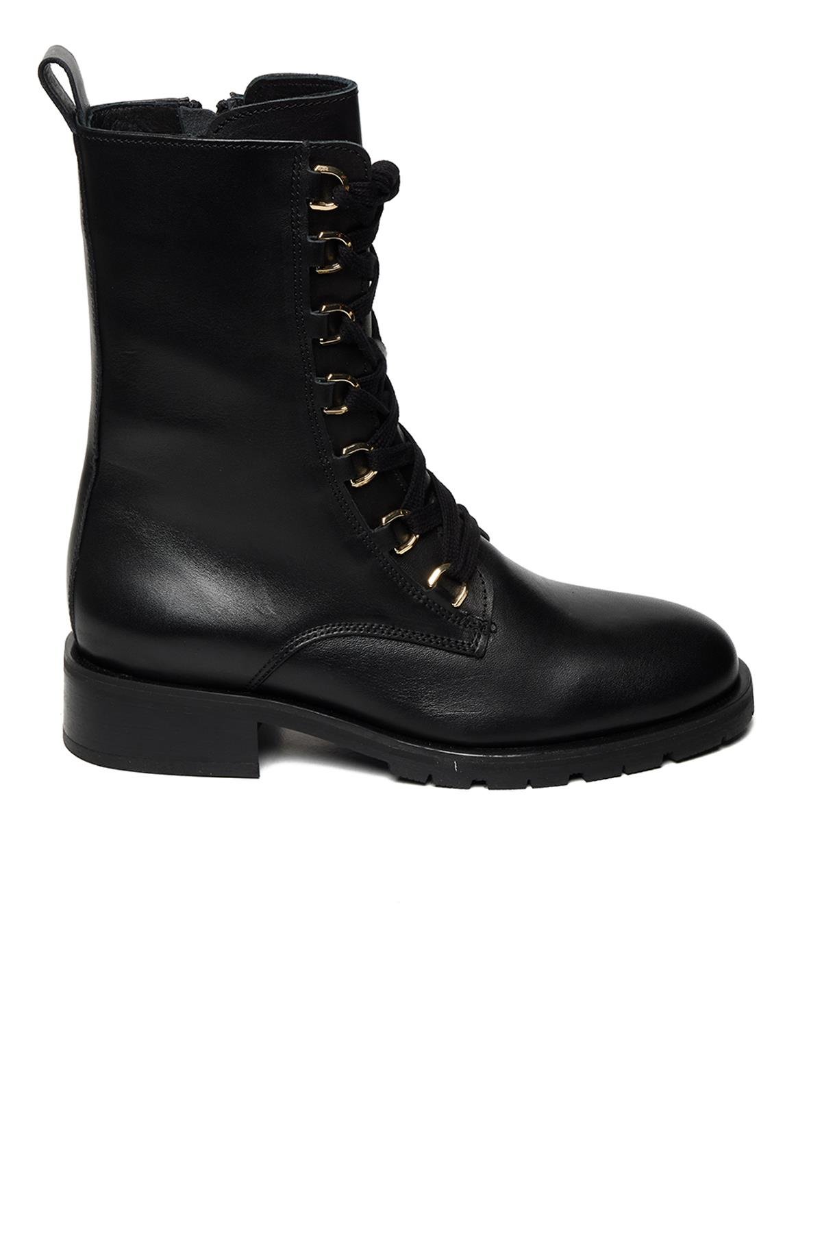 Bestello Bağcıklı Termo Taban Düz Bot 332-9080 Kadın Bot332-9080_SIYAH_36Casual Boots