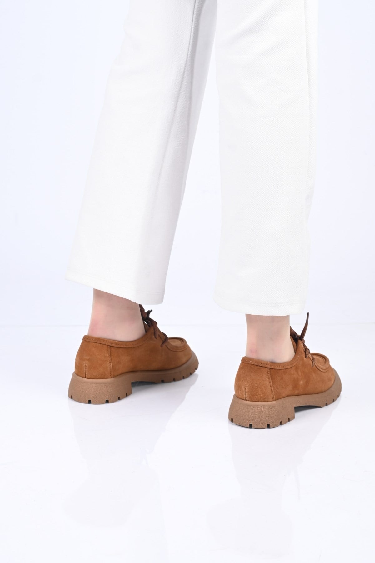 Bestello Bağcıklı Termo Taban Hakiki Deri Loafer 345-4247 Kadın Ayakkabı345-4247_TABA SUET_36Loafers & Moccasins 
