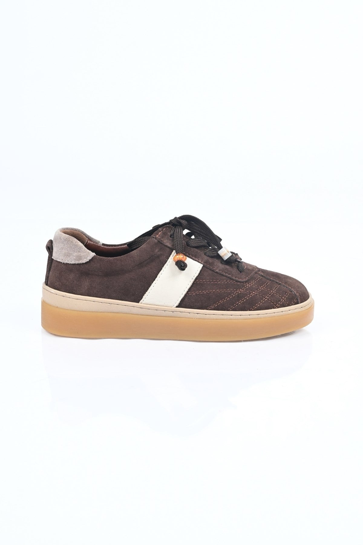Bestello Bağcıklı Termo Taban Hakiki Deri Sneaker 345-1428 Kadın Ayakkabı345-1428_KAHVE SUET_36Sneaker