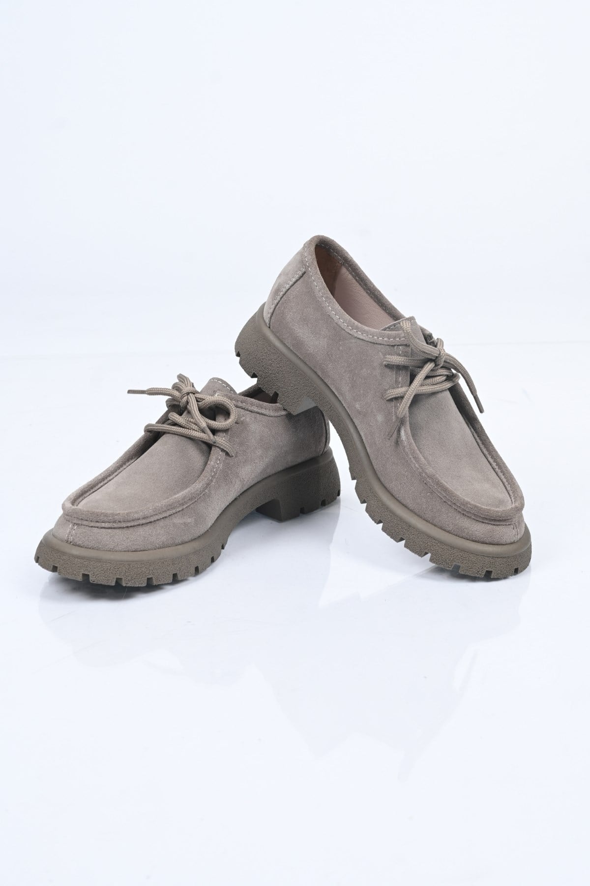 Bestello Bağcıklı Termo Taban Hakiki Deri Loafer 345-4247 Kadın Ayakkabı345-4247_VIZON SUET_36Loafers & Moccasins 