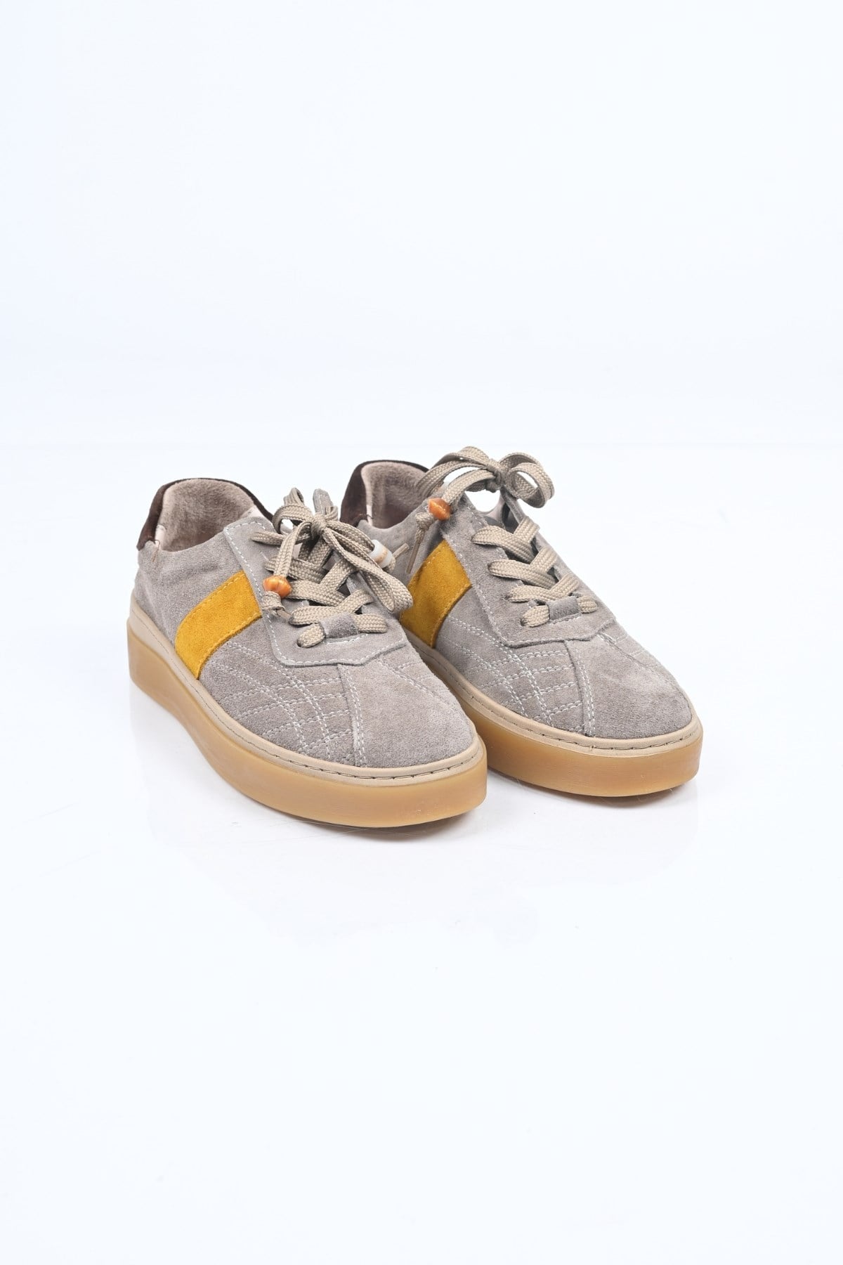 Bestello Bağcıklı Termo Taban Hakiki Deri Sneaker 345-1428 Kadın Ayakkabı345-1428_VIZON SUET_36Sneaker