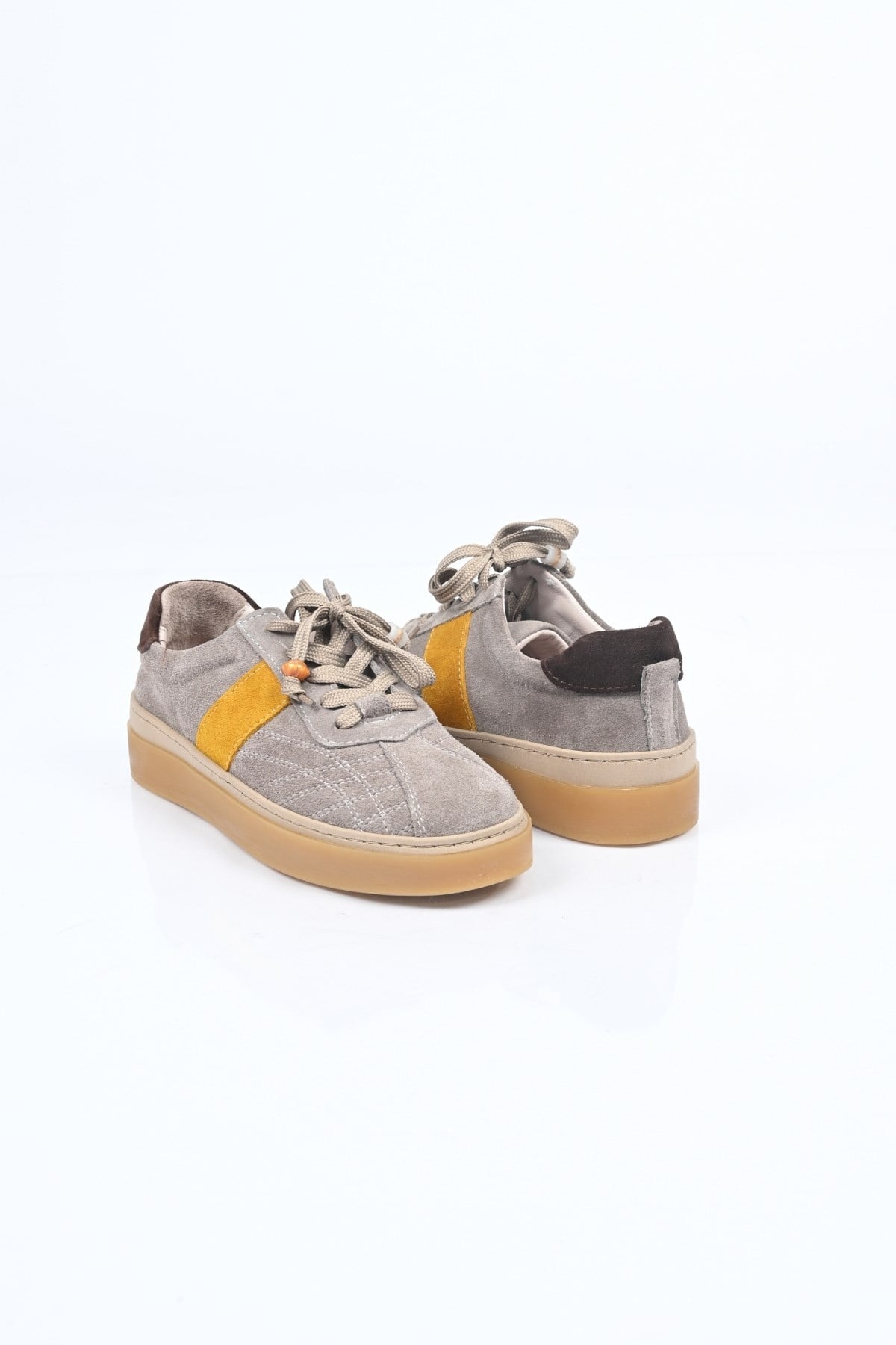 Bestello Bağcıklı Termo Taban Hakiki Deri Sneaker 345-1428 Kadın Ayakkabı345-1428_VIZON SUET_36Sneaker