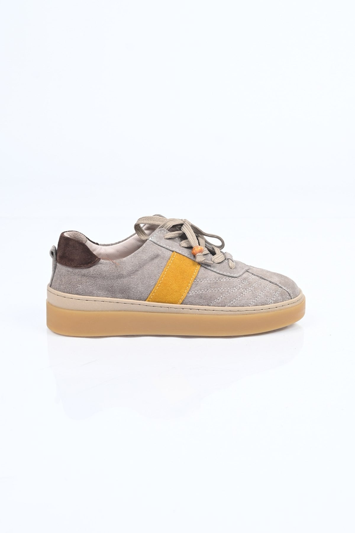 Bestello Bağcıklı Termo Taban Hakiki Deri Sneaker 345-1428 Kadın Ayakkabı345-1428_VIZON SUET_36Sneaker
