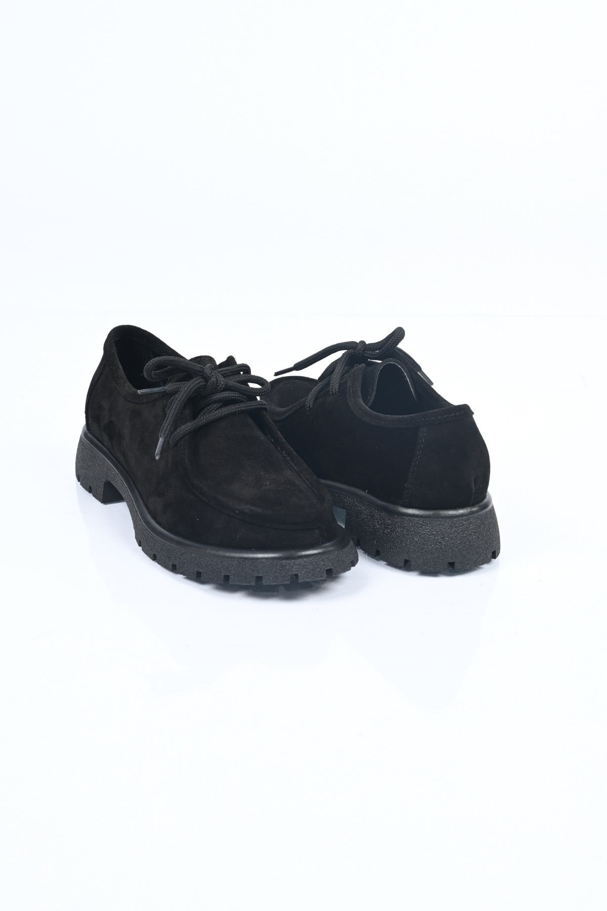 Bestello Bağcıklı Termo Taban Hakiki Deri Loafer 345-4247 Kadın Ayakkabı345-4247_SIYAH SUET_36Loafers & Moccasins 