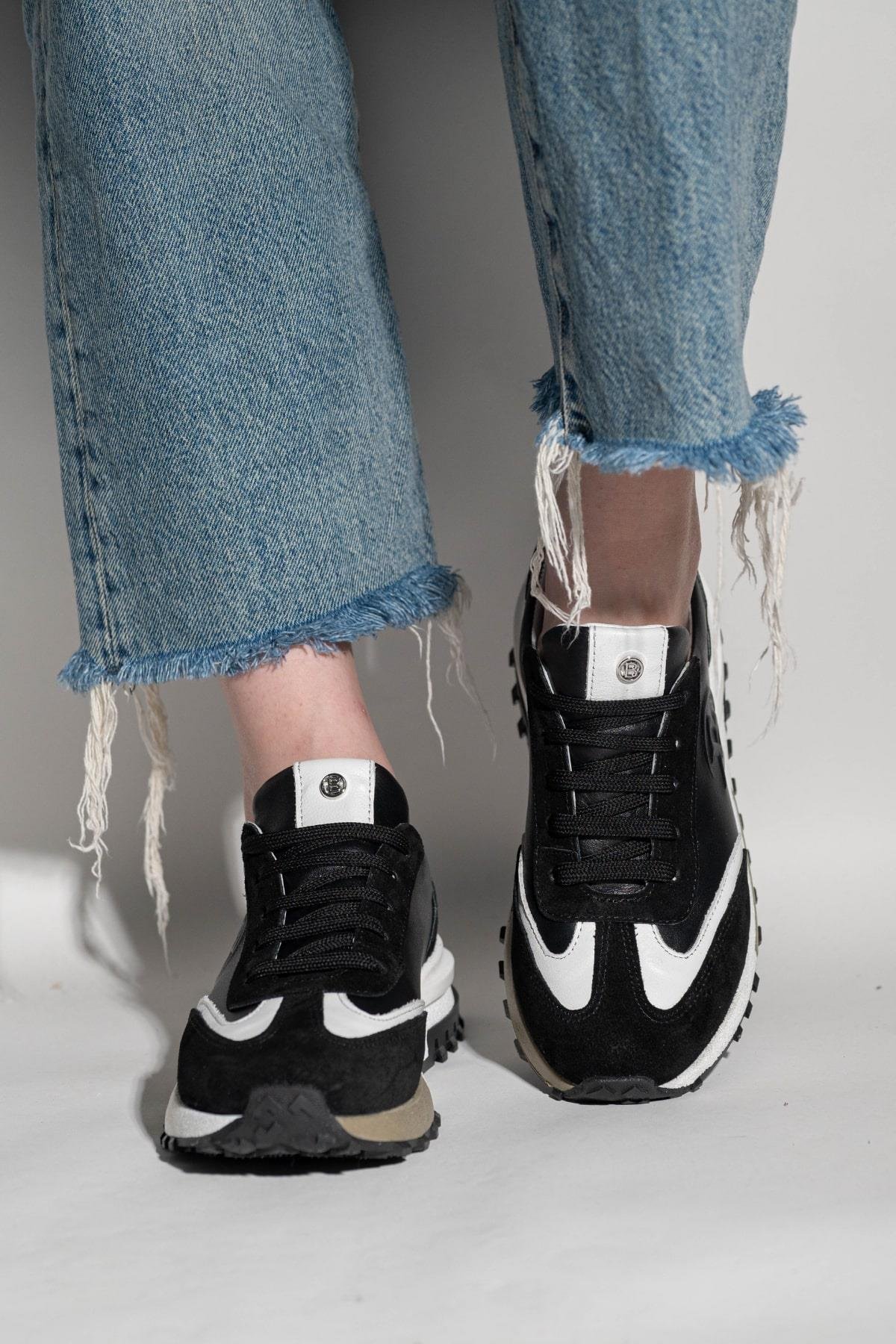 Bestello Bağcıklı Termo Taban Hakiki Deri Sneaker 101-24614-08 Kadın Ayakkabı101-24614-08_SIYAH_36Sneaker