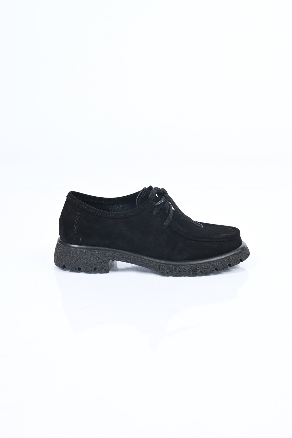Bestello Bağcıklı Termo Taban Hakiki Deri Loafer 345-4247 Kadın Ayakkabı345-4247_SIYAH SUET_36Loafers & Moccasins 