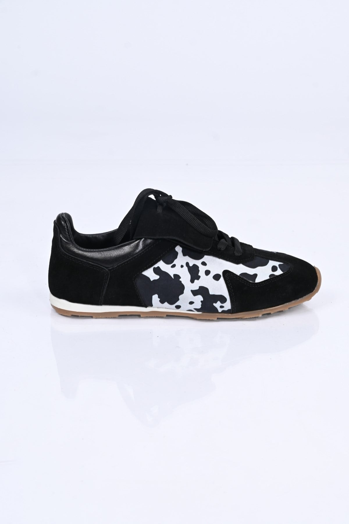 Bestello Bağcıklı Termo Taban Hakiki Deri Sneaker 341-0449 Kadın Ayakkabı341-0449_SIYAH SUET_36Sneaker