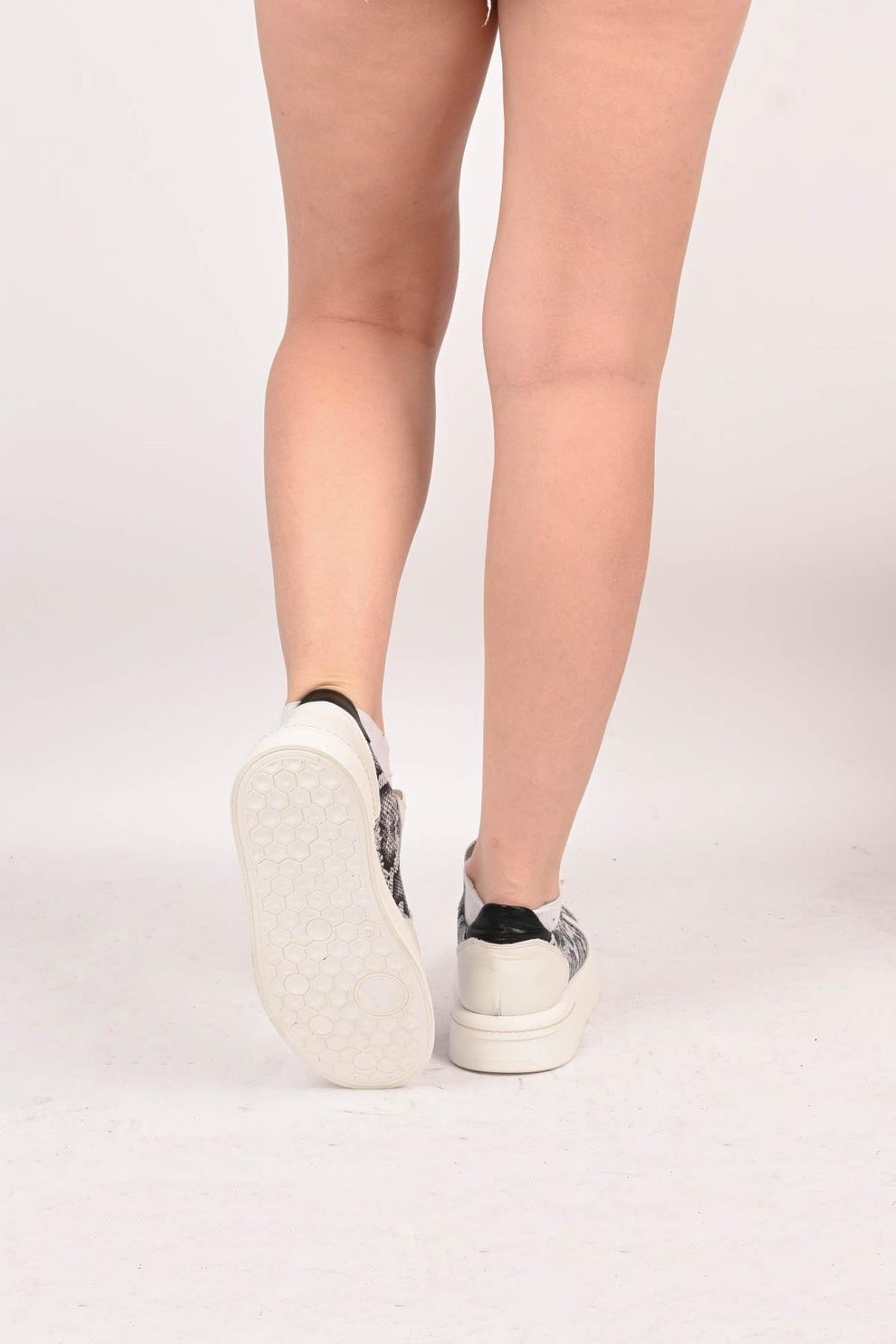 Bestello Bağcıklı Termo Taban Hakiki Deri Sneaker Ayakkabı 101-FARBI-52 Kadın Ayakkabı101-FARBI-52_BEYAZ_36Sneaker