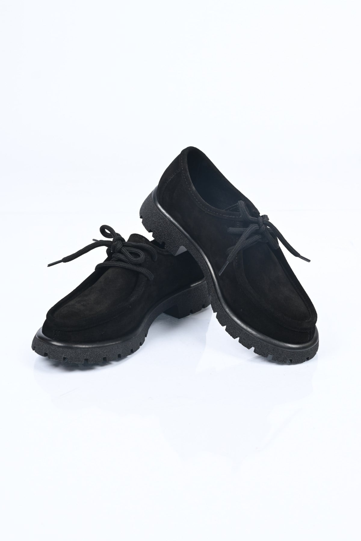 Bestello Bağcıklı Termo Taban Hakiki Deri Loafer 345-4247 Kadın Ayakkabı345-4247_SIYAH SUET_36Loafers & Moccasins 