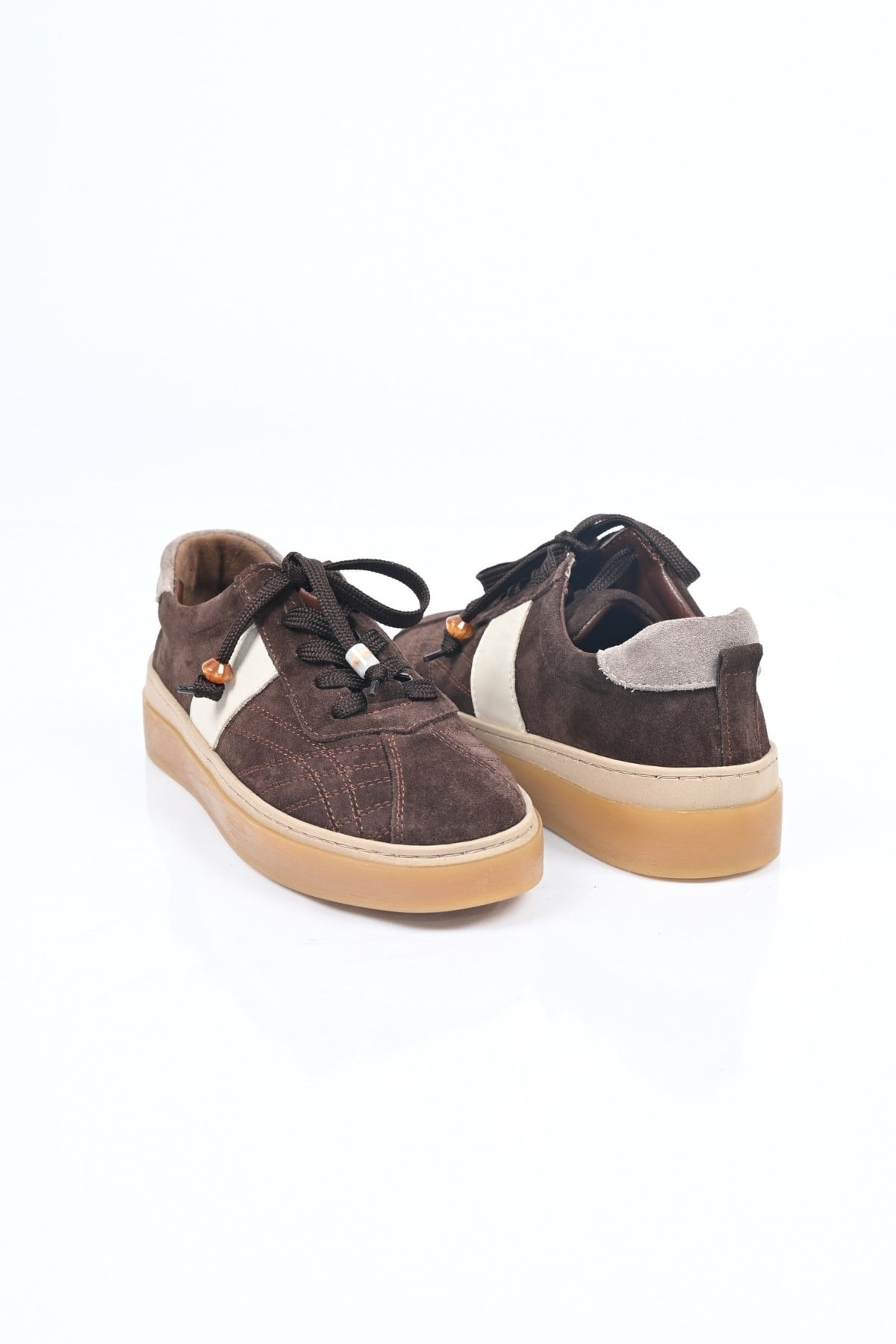 Bestello Bağcıklı Termo Taban Hakiki Deri Sneaker 345-1428 Kadın Ayakkabı345-1428_KAHVE SUET_36Sneaker