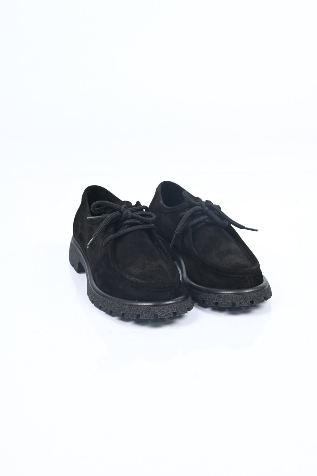 Bestello Bağcıklı Termo Taban Hakiki Deri Loafer 345-4247 Kadın Ayakkabı345-4247_SIYAH SUET_36Loafers & Moccasins 