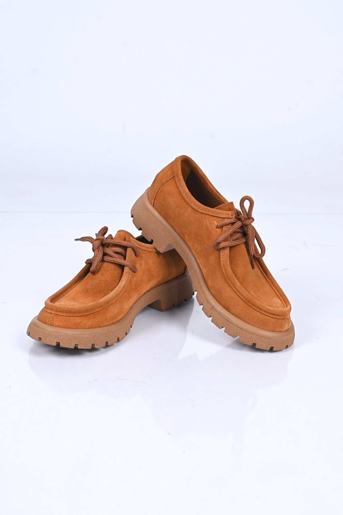 Bestello Bağcıklı Termo Taban Hakiki Deri Loafer 345-4247 Kadın Ayakkabı345-4247_TABA SUET_36Loafers & Moccasins 