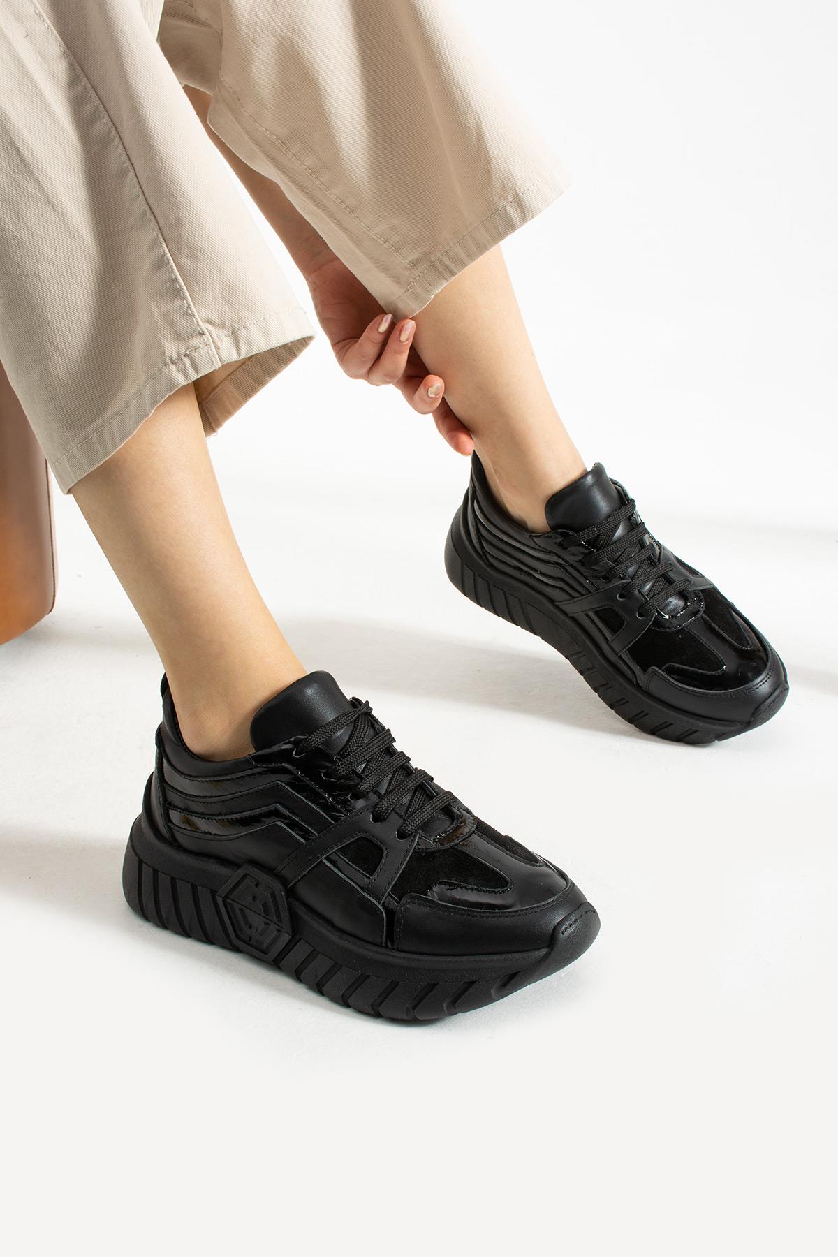 Bestello Bağcıklı Termo Taban Sneaker 331-SUT-03 Kadın Ayakkabı331-SUT-03_SIYAH_36Sneaker