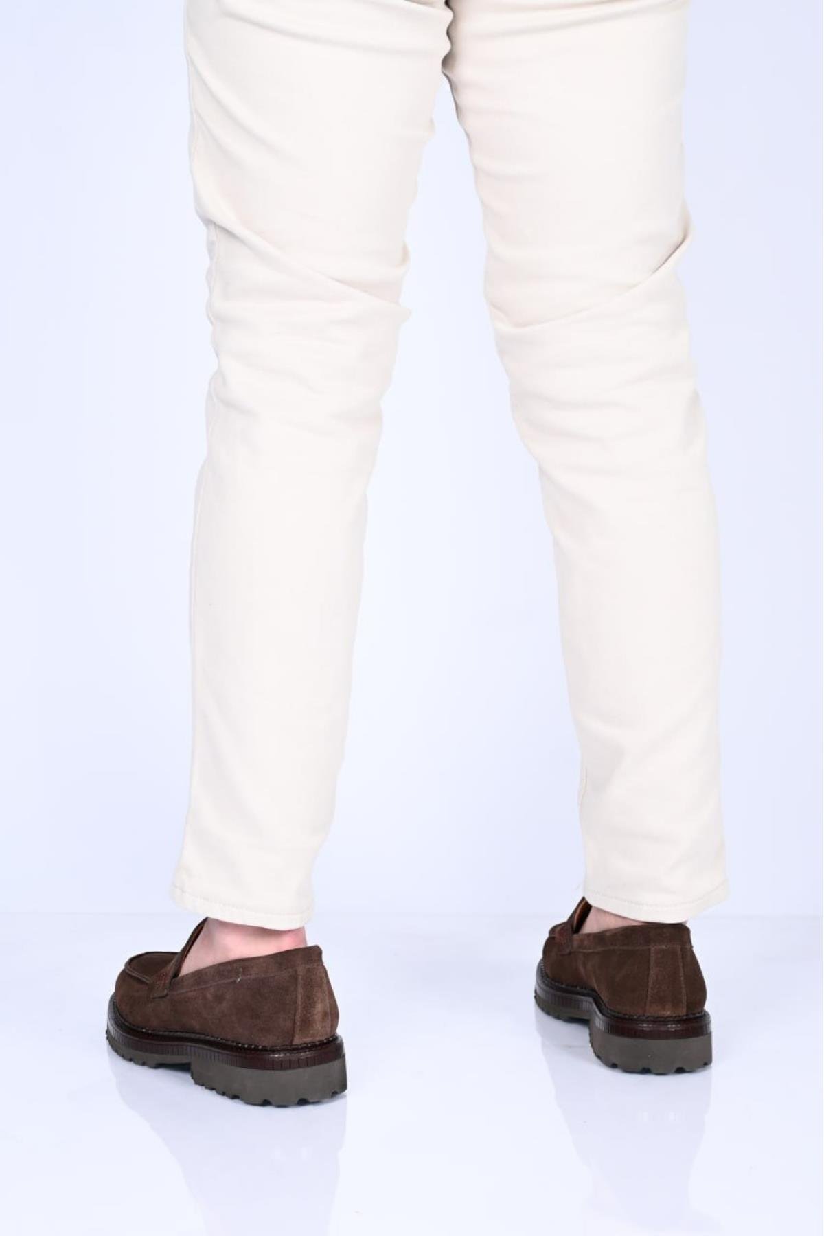 Bestello Bağcıksız  Eva Taban Hakiki Deri Loafer 174-802 Erkek Ayakkabı174-802_KAHVE SUET_40Loafer